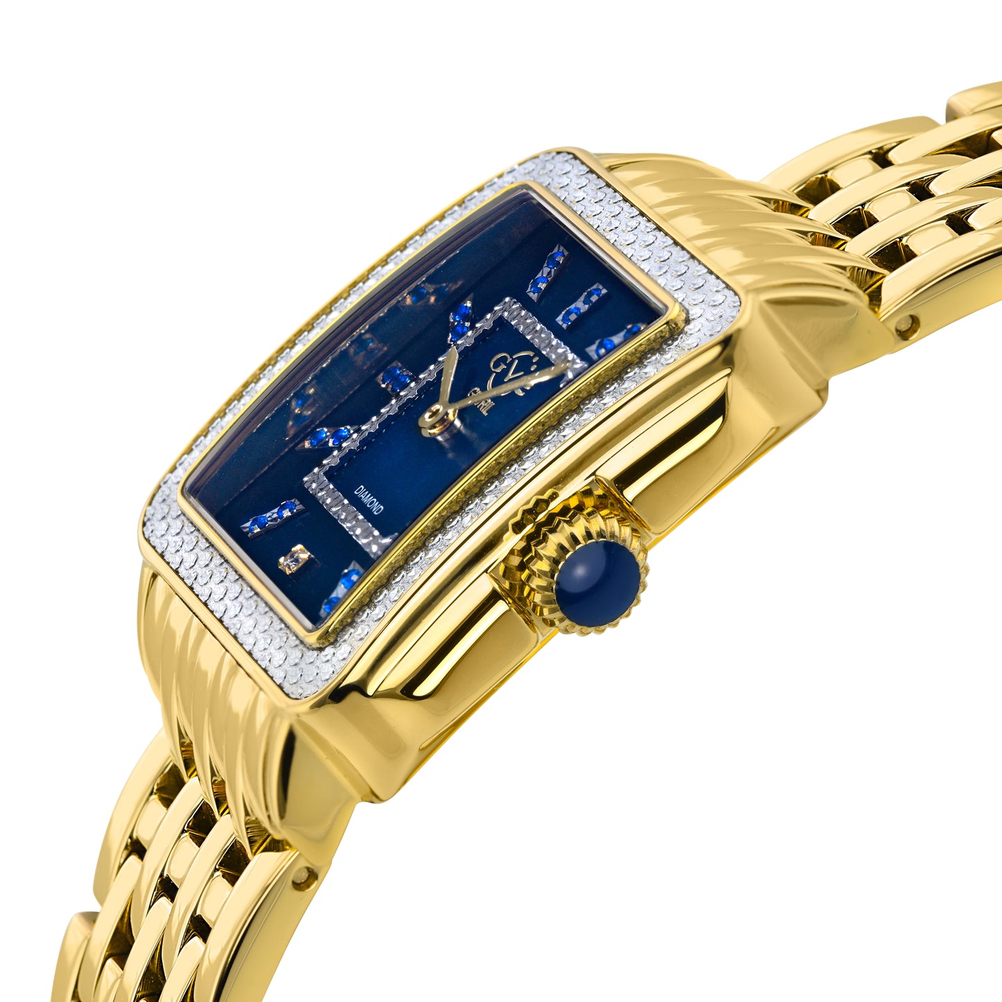 title:GV2 by Gevril Women's Padova Gemstone 30mm Quartz Watch 12333B;color:Blue Mother-of-Pearl