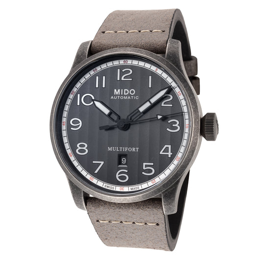 title:Mido Men's M0326073605000 Multifort 44mm Automatic Watch;color:Grey