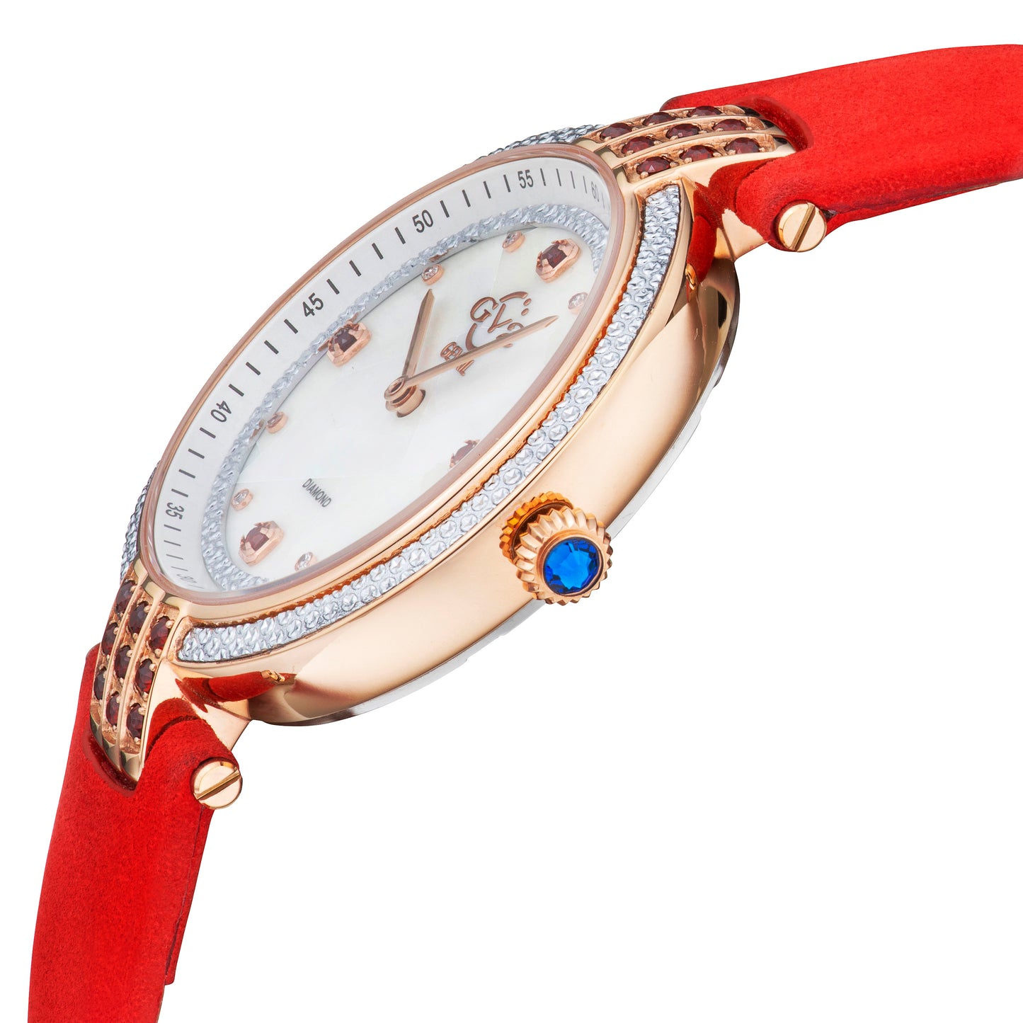 title:GV2 by Gevril Women's Matera 35mm Quartz Watch 12804;color:White Mother-of-Pearl