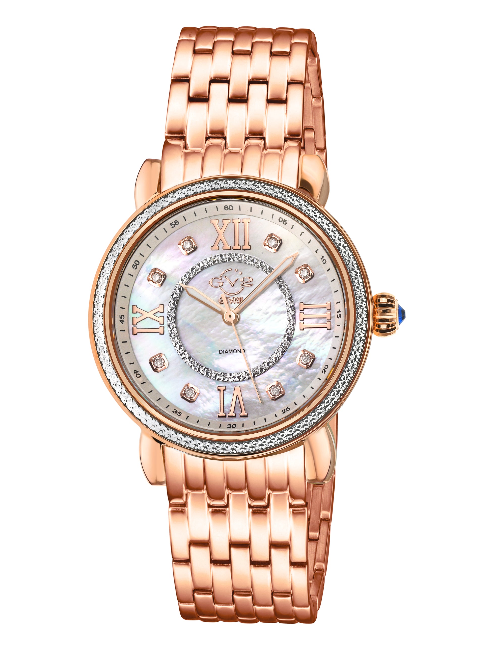 title:GV2 by Gevril Women's Marsala 37mm Quartz Watch 9863B;color:White Mother-of-Pearl