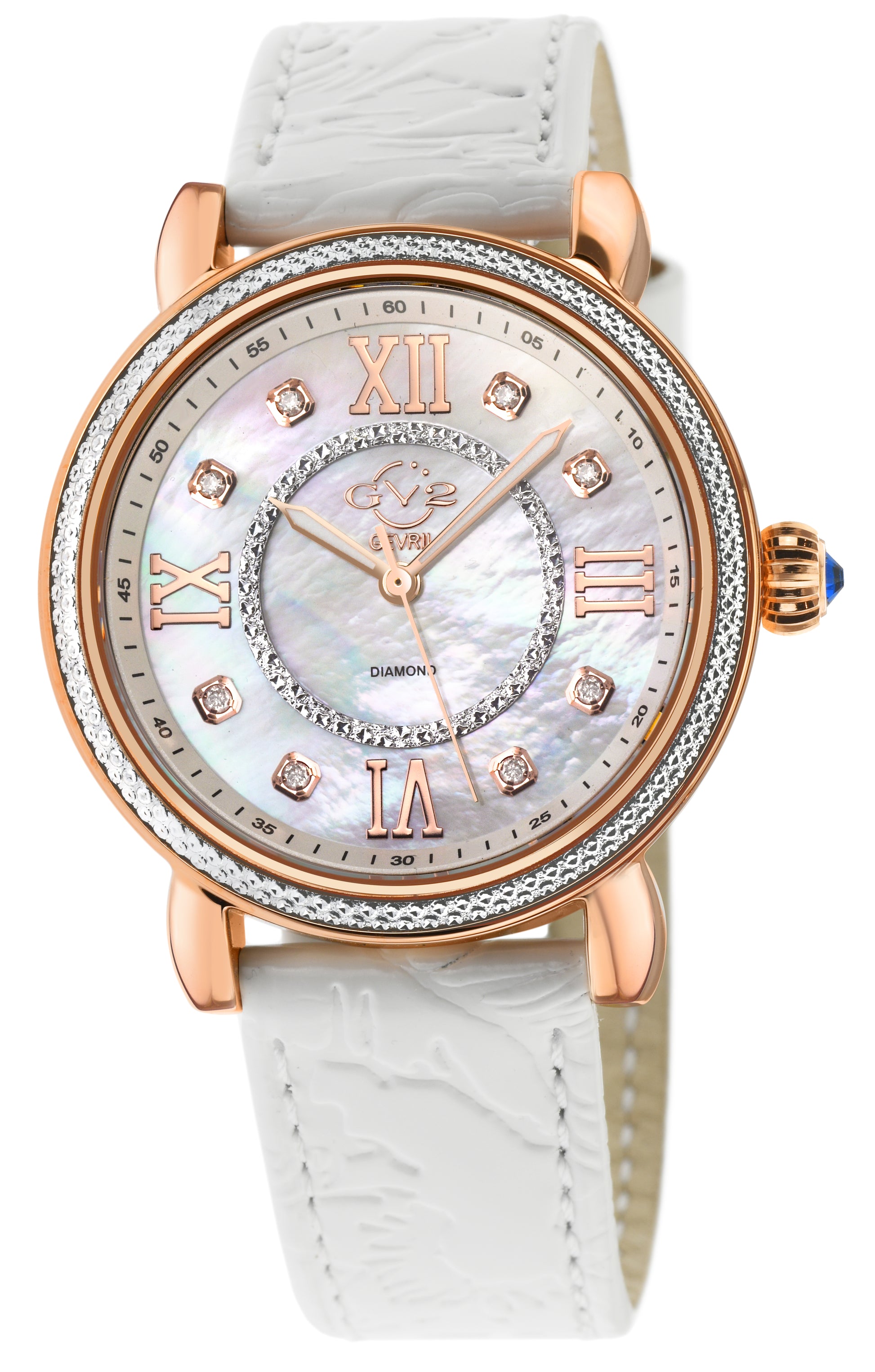 title:GV2 by Gevril Women's Marsala 37mm Quartz Watch 9863;color:White Mother-of-Pearl