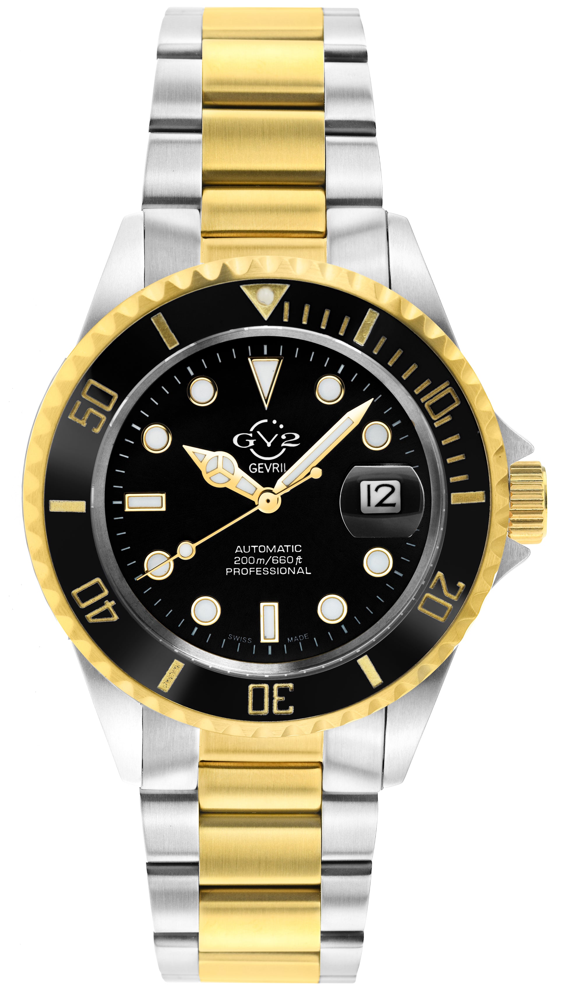 title:GV2 by Gevril Men's Liguria 42mm Automatic Watch 42257;color:Black