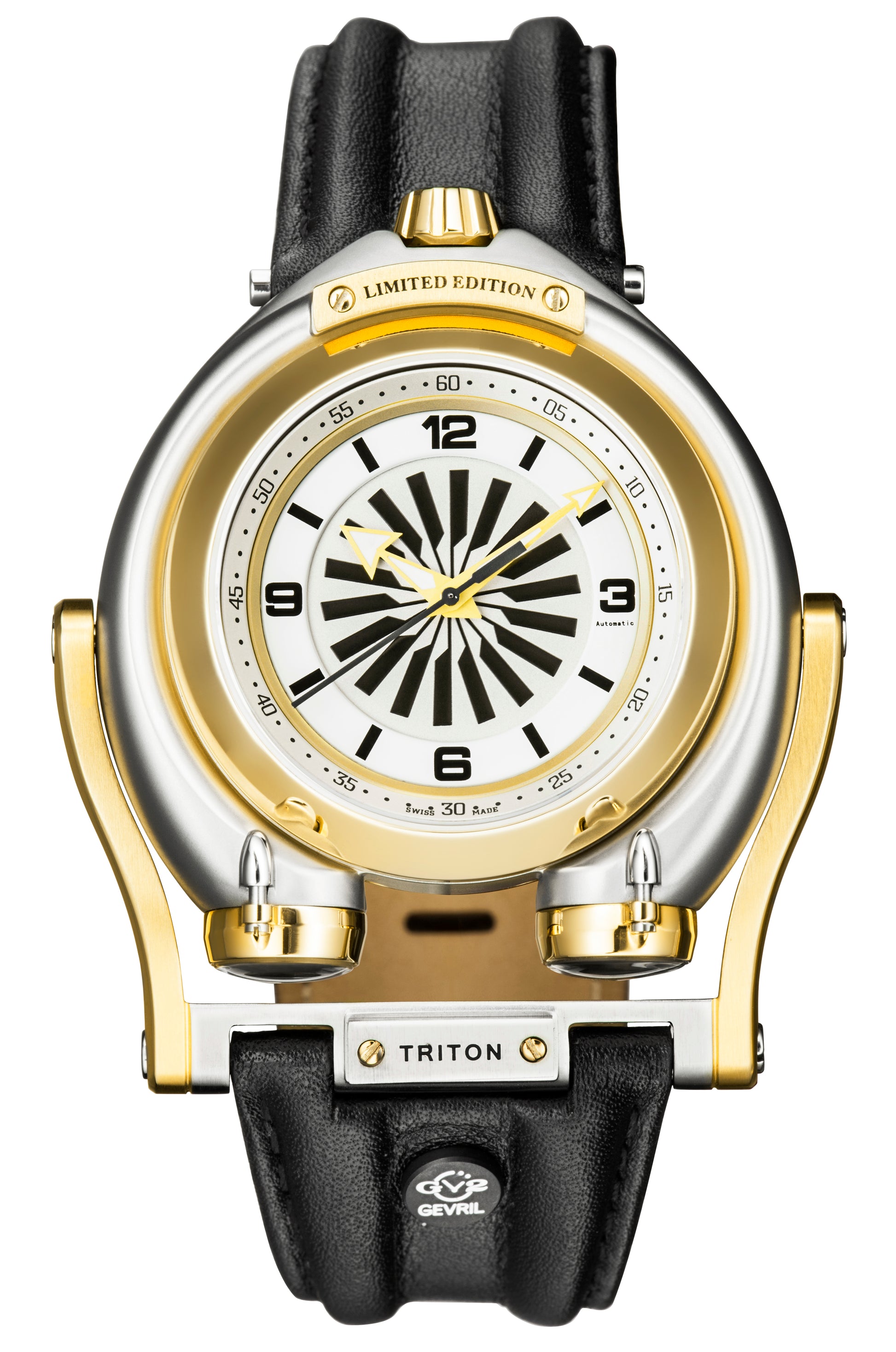 title:GV2 by Gevril Men's Triton 49mm Automatic Watch 3403;color:White