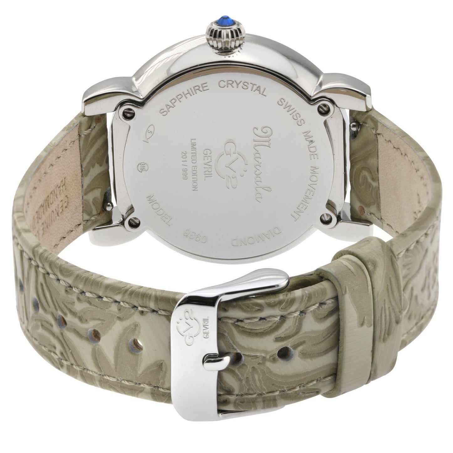 title:GV2 by Gevril Women's Marsala 37mm Quartz Watch 9860;color:White Mother-of-Pearl