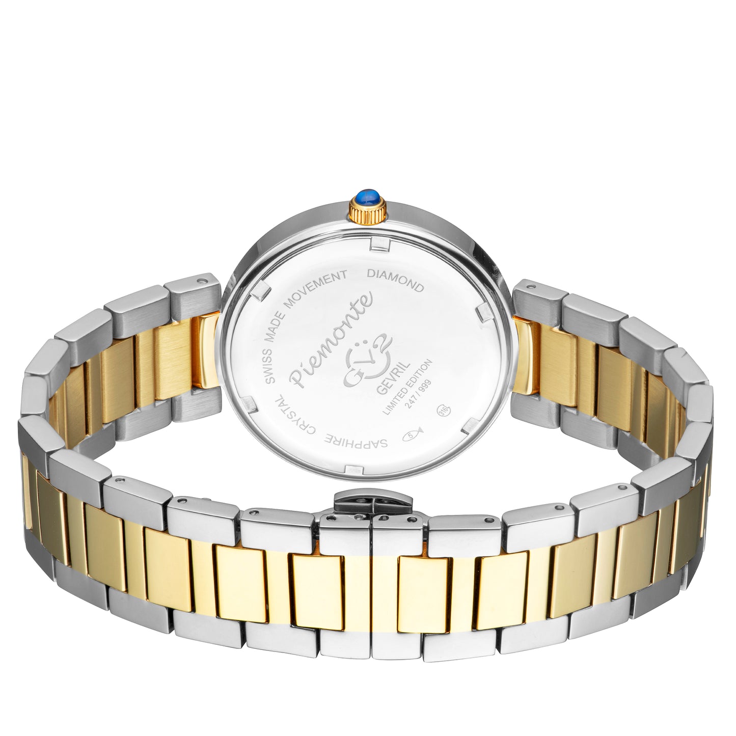 title:GV2 by Gevril Women's Piemonte 36mm Quartz Watch 14203B;color:White