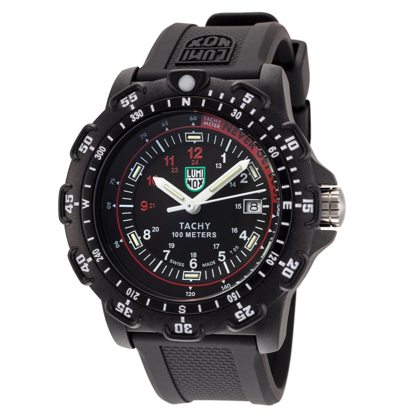 title:Luminox Men's Never Get Lost X2.2421 Black/White Dial Polyurethane Watch;color:Black