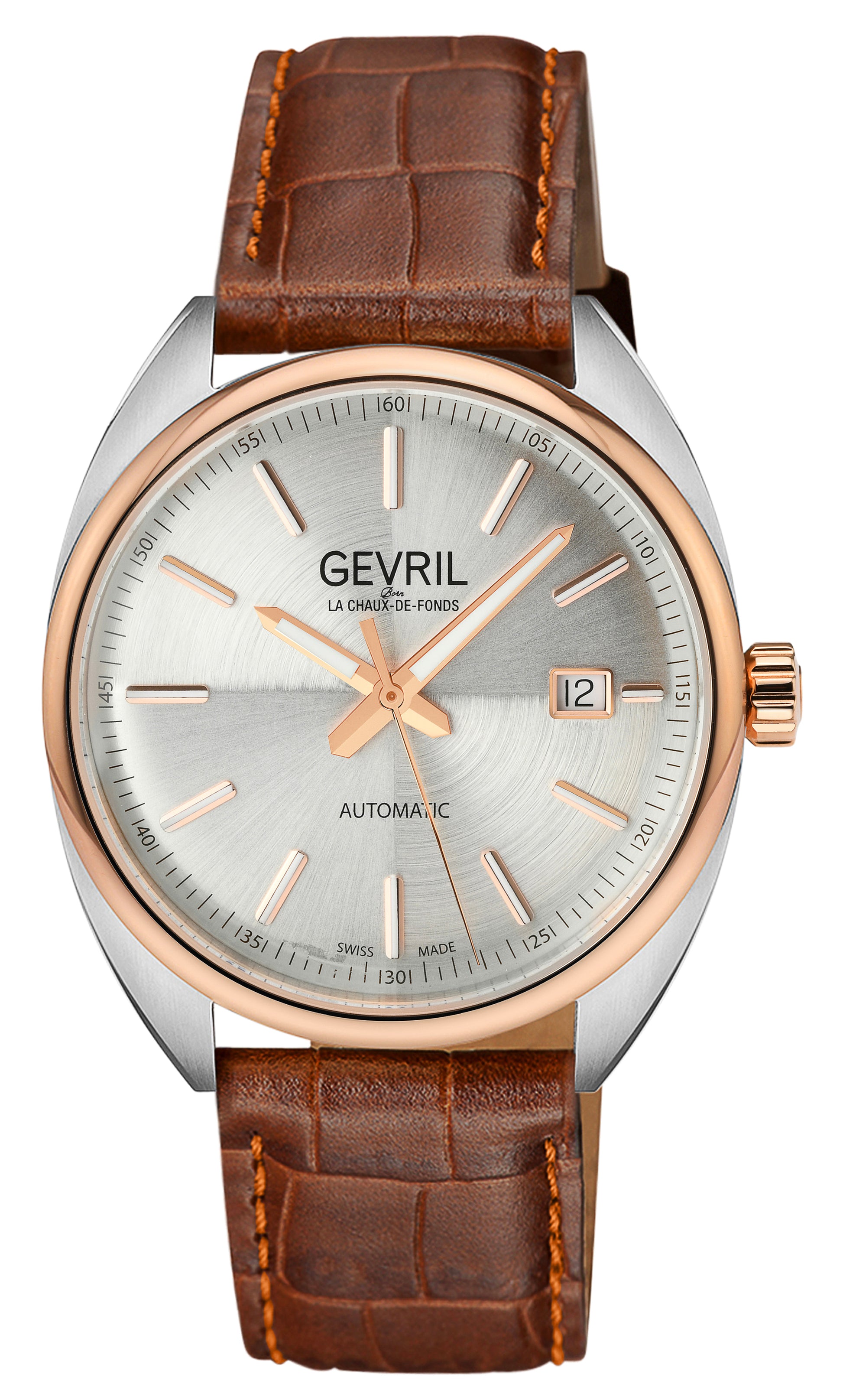 title:Gevril Men's Five Points 40mm Automatic Watch 48700A;color:Silver