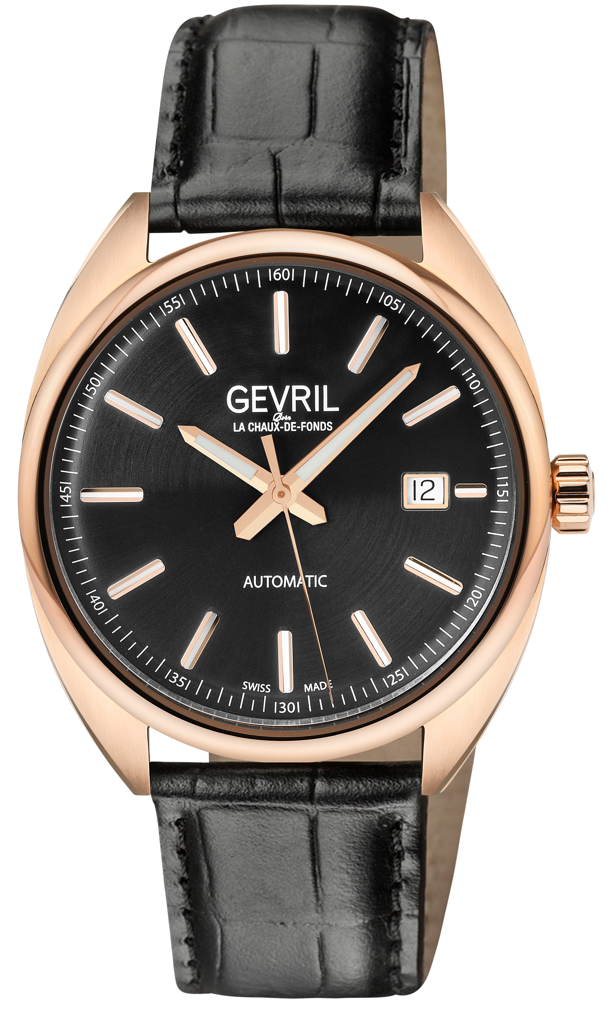 title:Gevril Men's Five Points 40mm Automatic Watch 48703A;color:Black