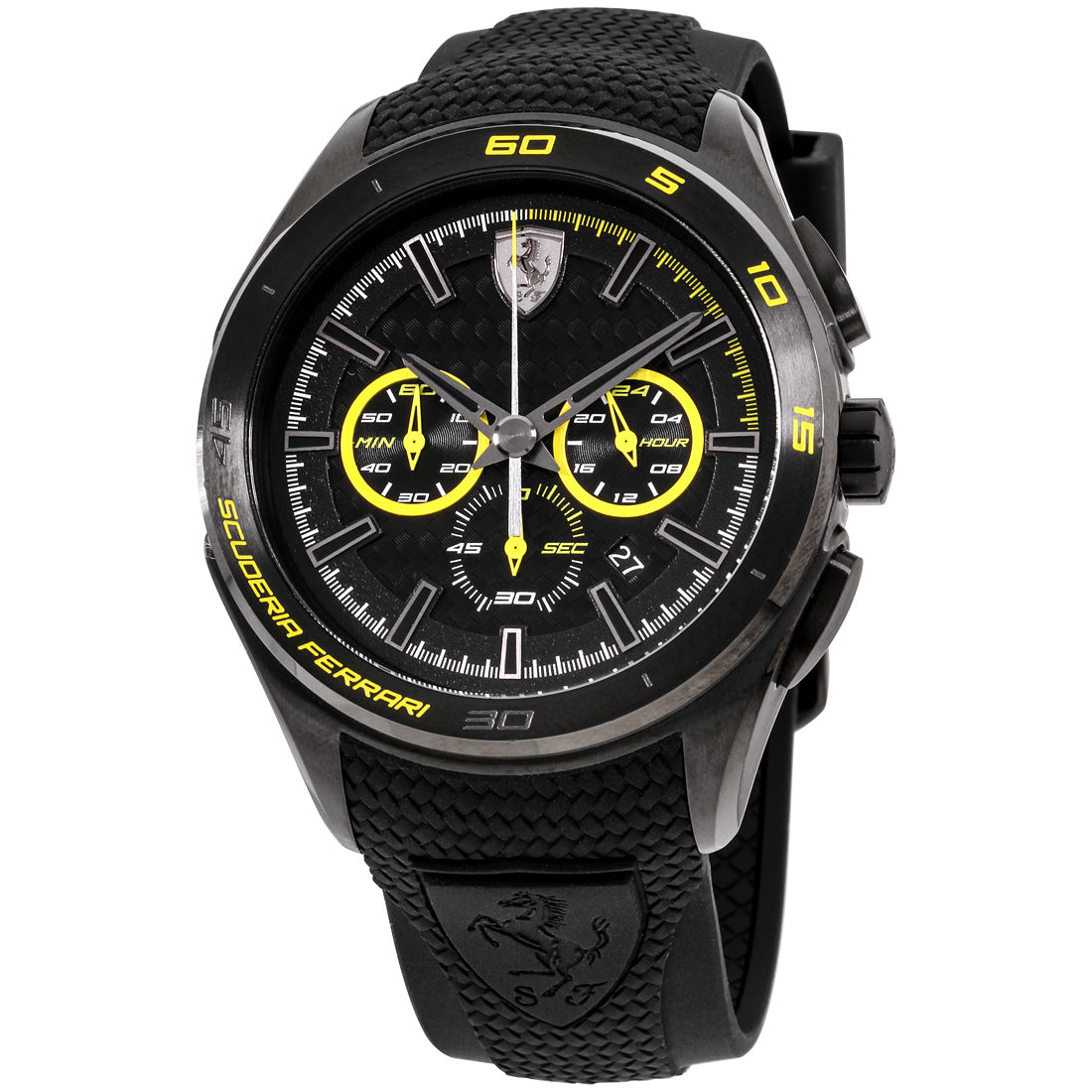 title:Ferrari Men's Gran Premio 46mm Quartz Watch 0830345;color:Black