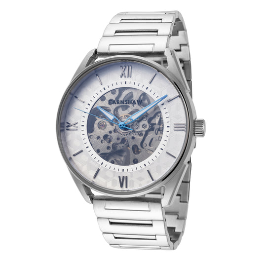 title:Thomas Earnshaw Men's ES-8223-11 Spencer Skeleton 42mm Automatic Watch;color:Silver