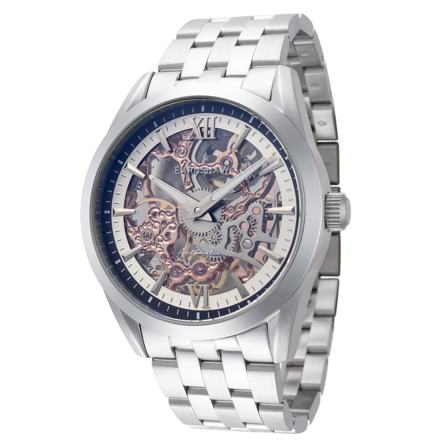 title:Thomas Earnshaw Men's ES-8249-11 Mackenzie 45mm Manual-Wind Watch;color:Silver