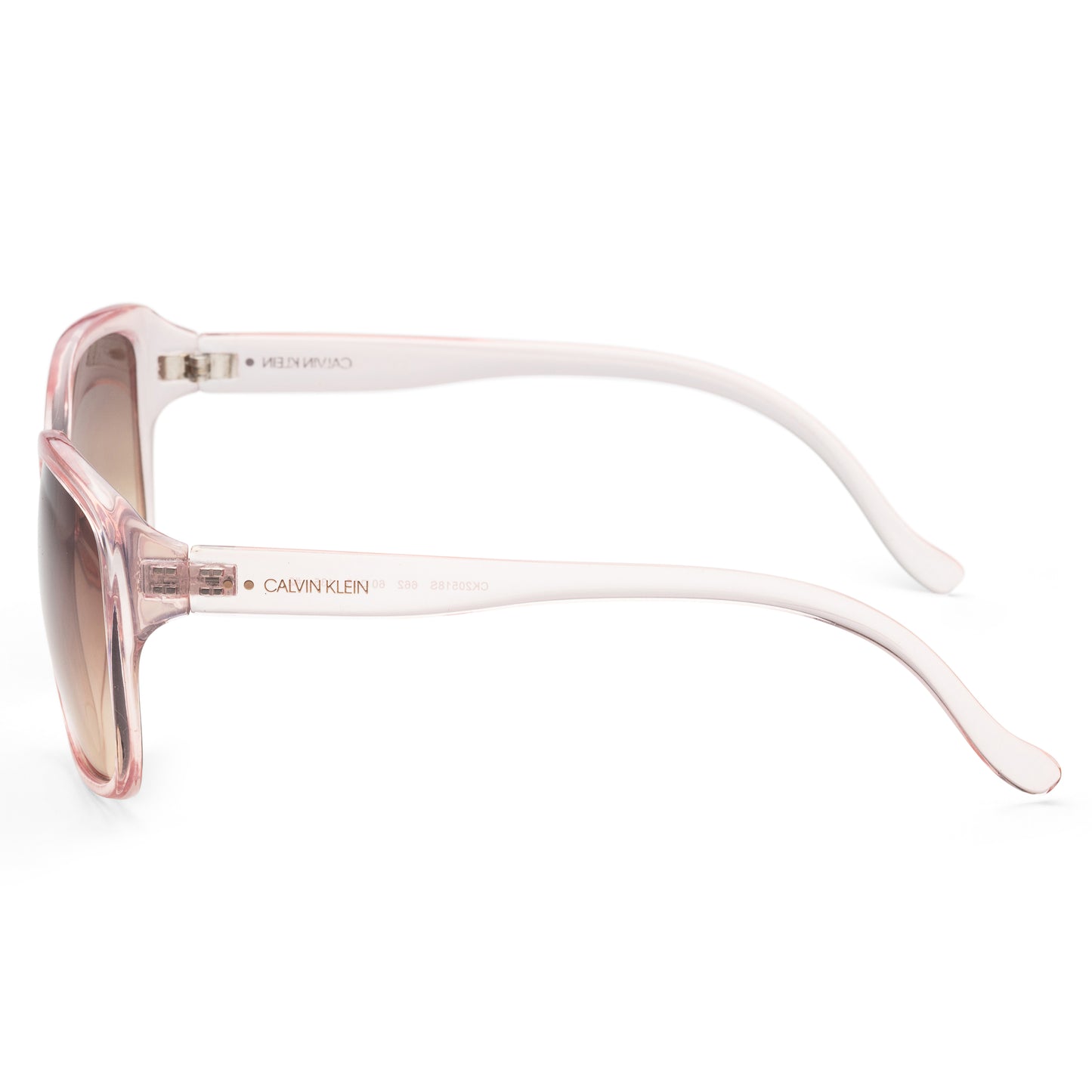 title:Calvin Klein Women's Fashion CK20518S-662 60mm Crystal Rose Sunglasses;color:Crystal Rose frame, Brown Gradient lens