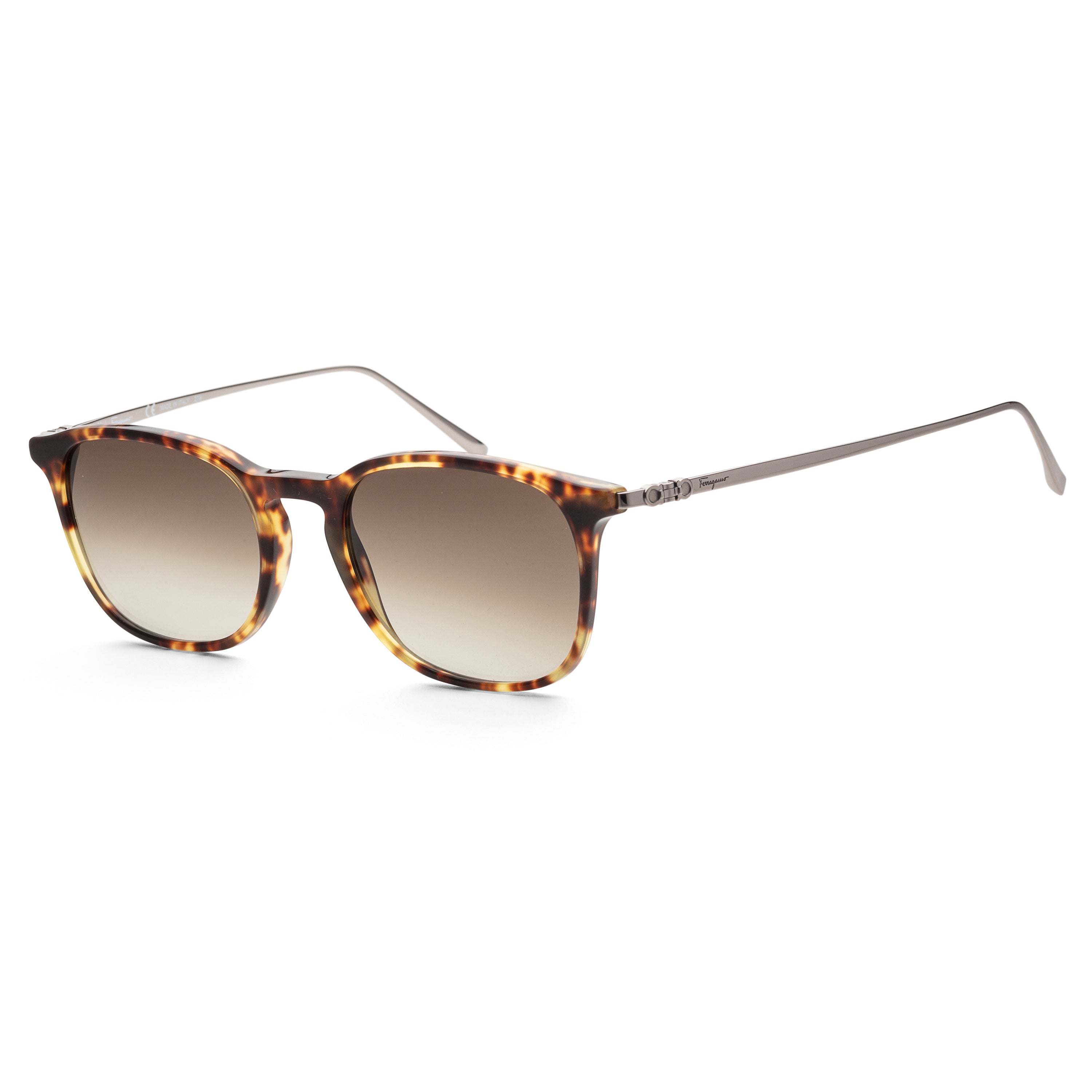 title:Ferragamo Unisex SF2846S-219 Fashion 53mm Tortoise Sunglasses;color:Grey Gradient Lens, Tortoise Frame