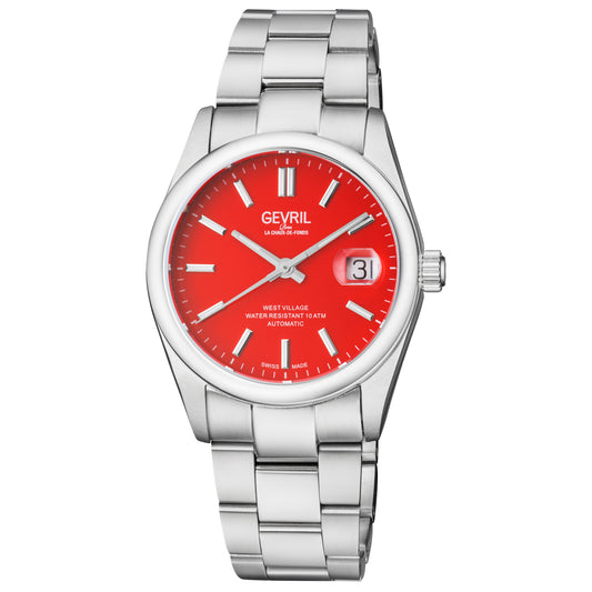 title:Gevril Men's West Village 40mm Automatic Watch 48912;color:Red