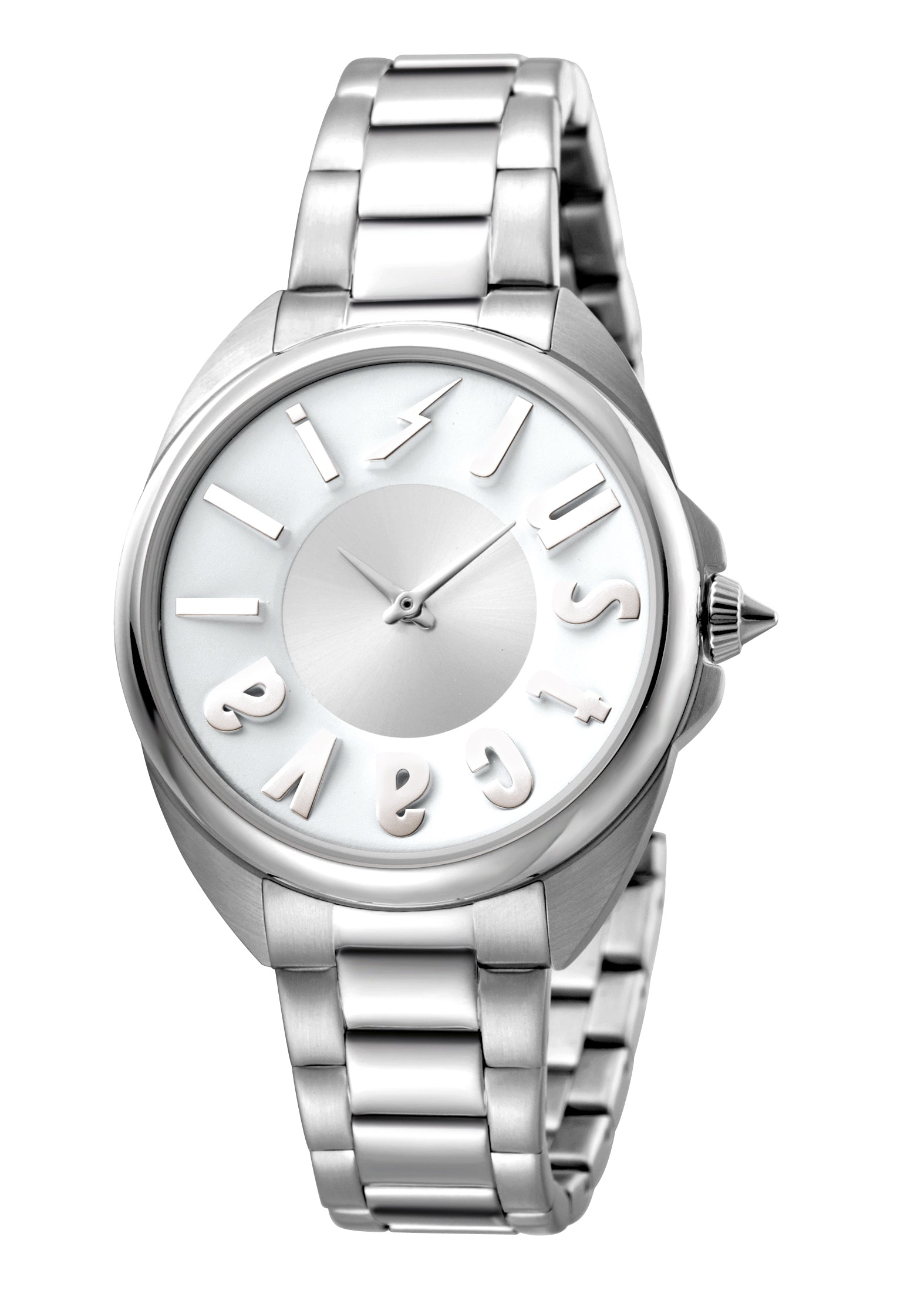 title:Just Cavalli Women's Logo 34mm Quartz Watch JC1L008M0065;color:Silver