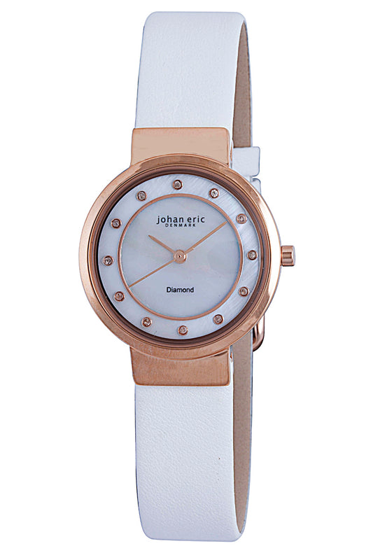 title:Johan Eric Women's Arhus Diamond 29mm Quartz Watch JE6100-09-009L;color:Mother-of-Pearl