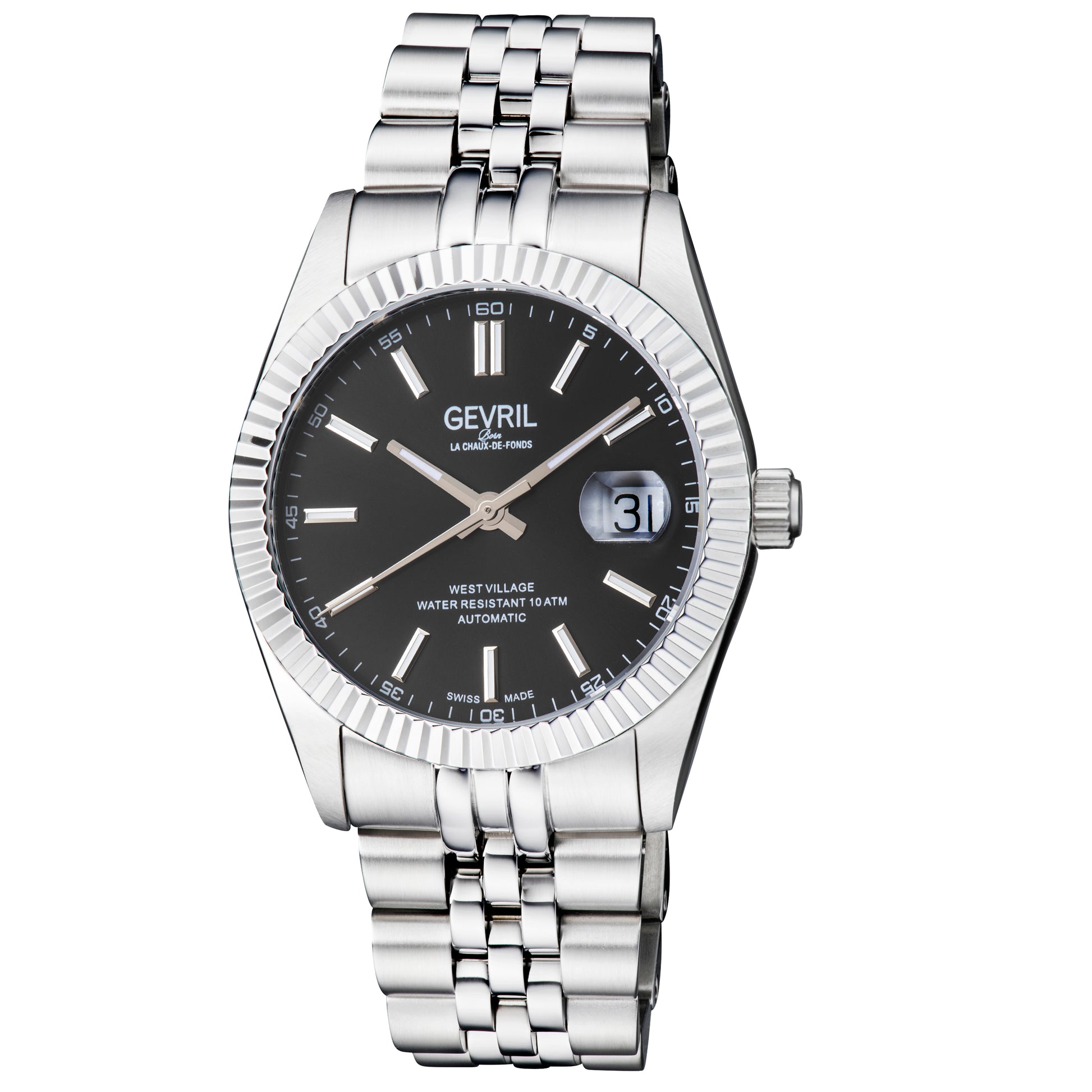 title:Gevril Men's West Village 40mm Automatic Watch 48901;color:Black