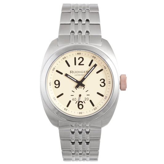 title:Rudiger Men's Siegen 44mm Quartz Watch R5001-04-013.7;color:Beige