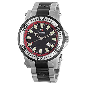 title:Calibre Men's Hawk Date 45mm Quartz Watch SC-5H1-04-007.4;color:Black