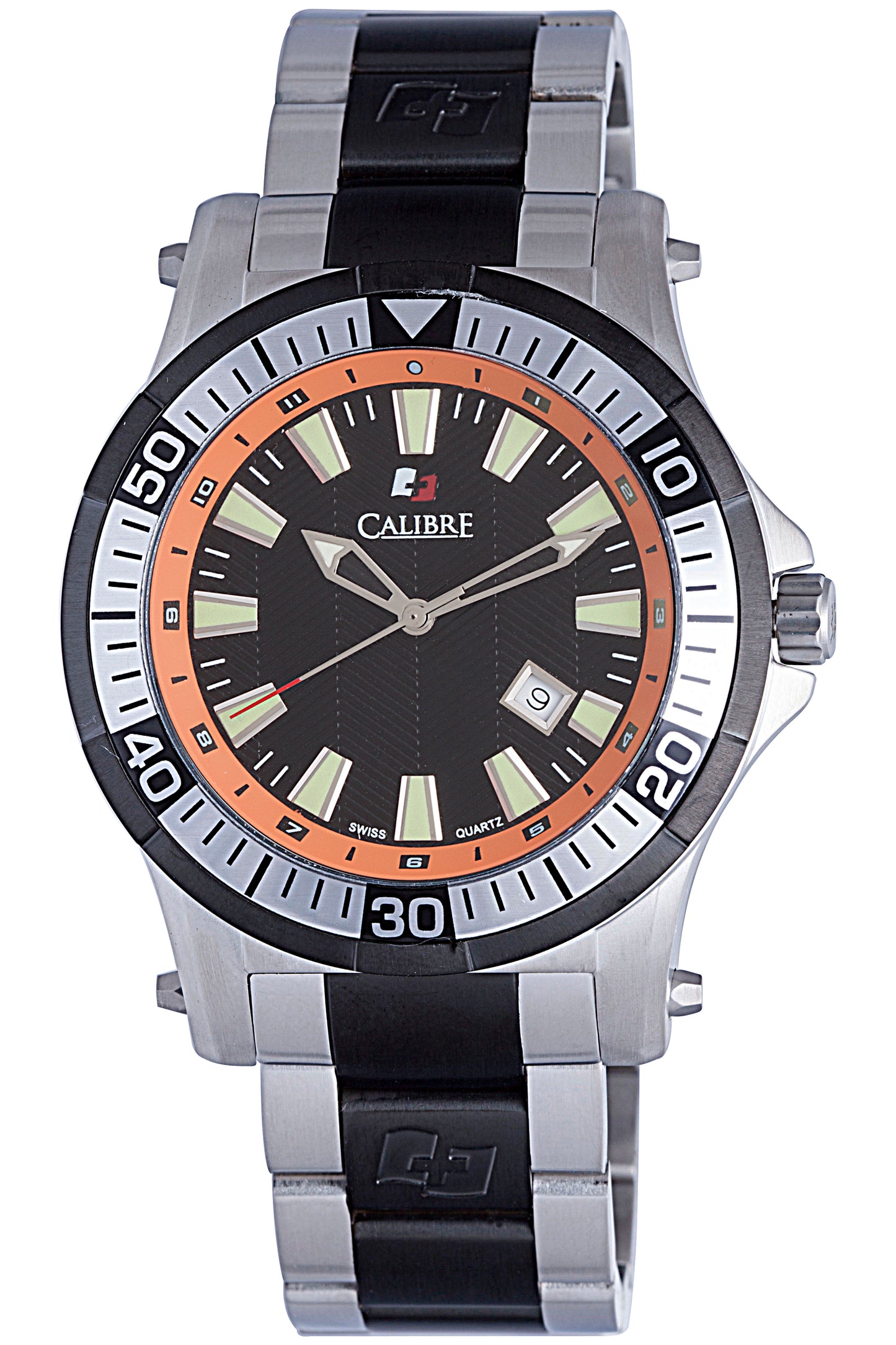 title:Calibre Men's Hawk Date 45mm Quartz Watch SC-5H1-04-007.079;color:Black