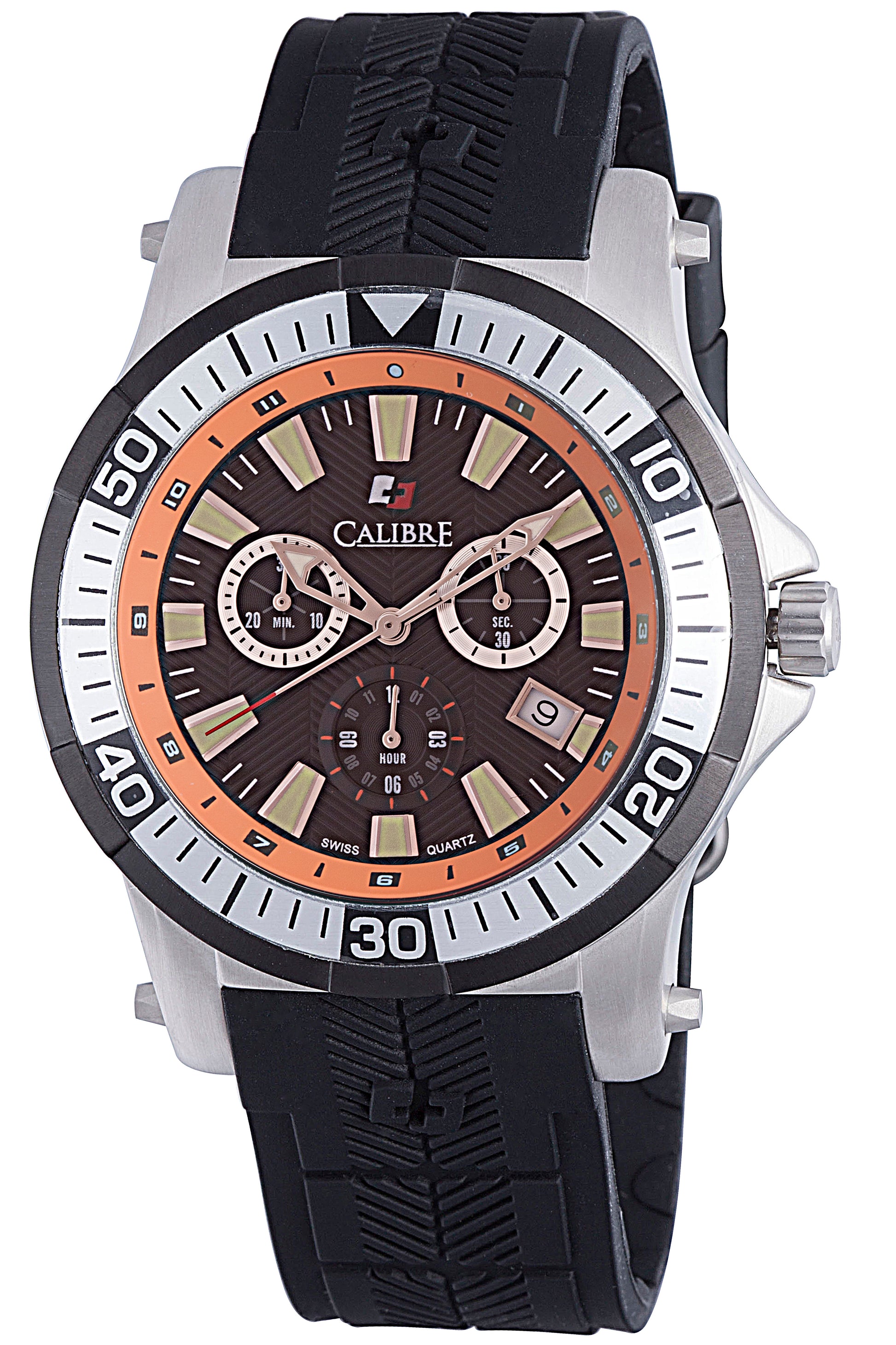 title:Calibre Men's Hawk Chrono 45mm Quartz Watch SC-4H2-04-007.079;color:Black