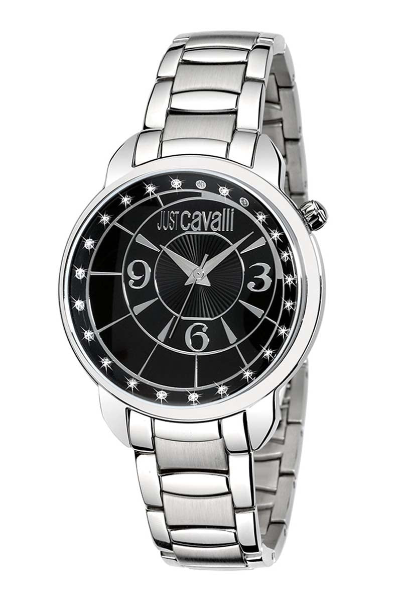 title:Just Cavalli Women's Trendy Crystals 36mm Quartz Watch R7253178525;color:Black