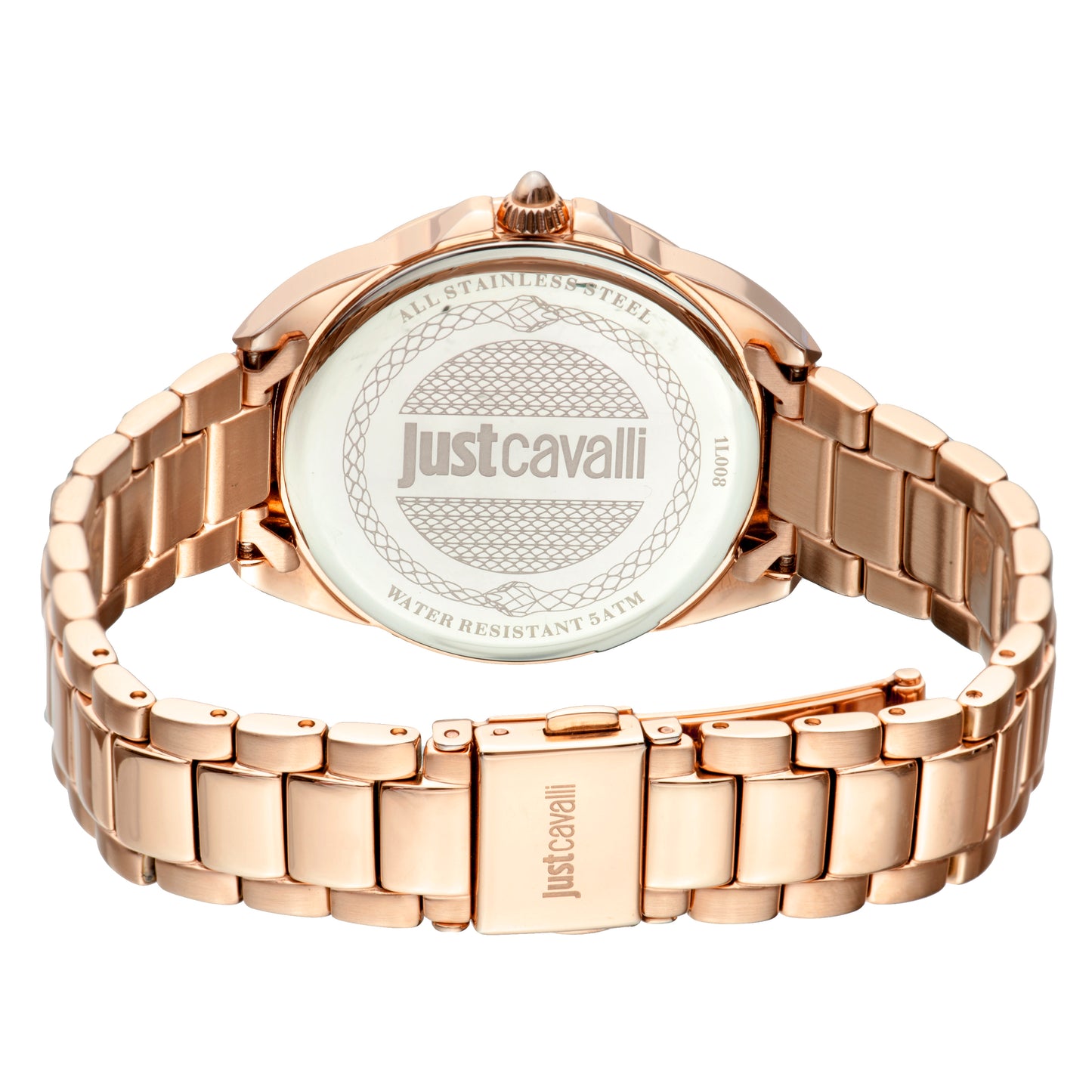 title:Just Cavalli Women's Logo 34mm Quartz Watch JC1L008M0095;color:Rose Gold