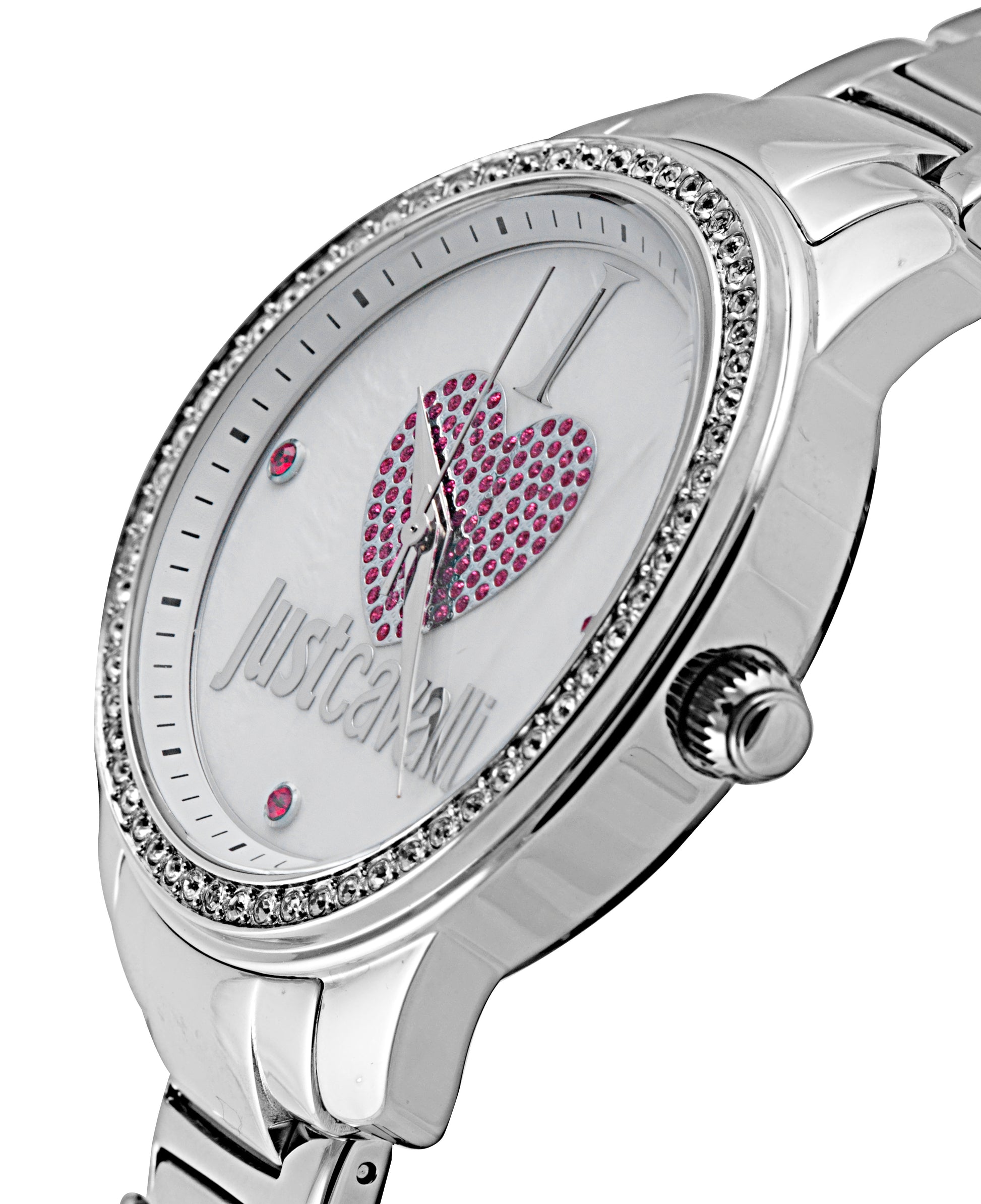 title:Just Cavalli Women's Shiny Crystals 36mm Quartz Watch R7253196503;color:White