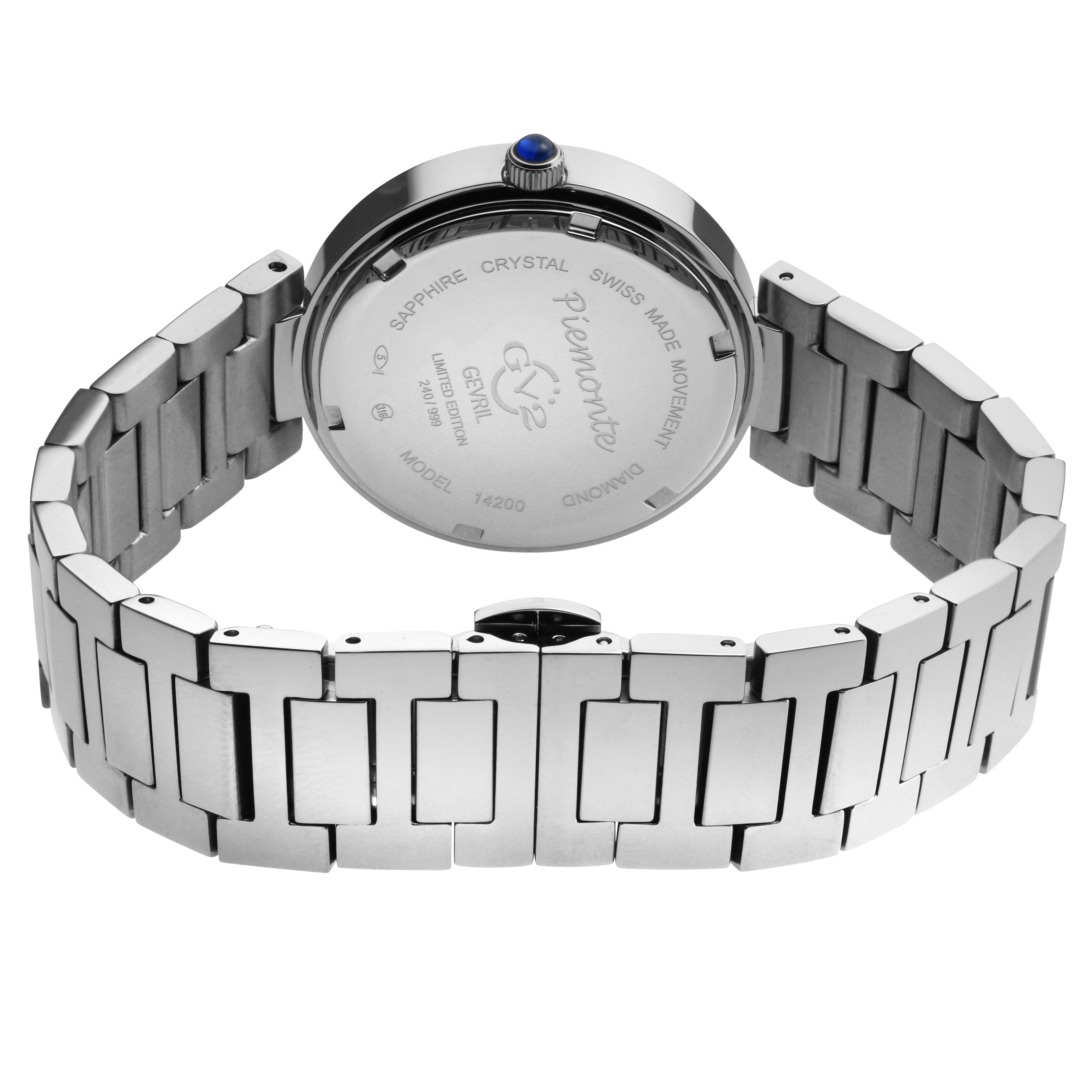 title:GV2 by Gevril Women's Piemonte 36mm Quartz Watch 14200B;color:White