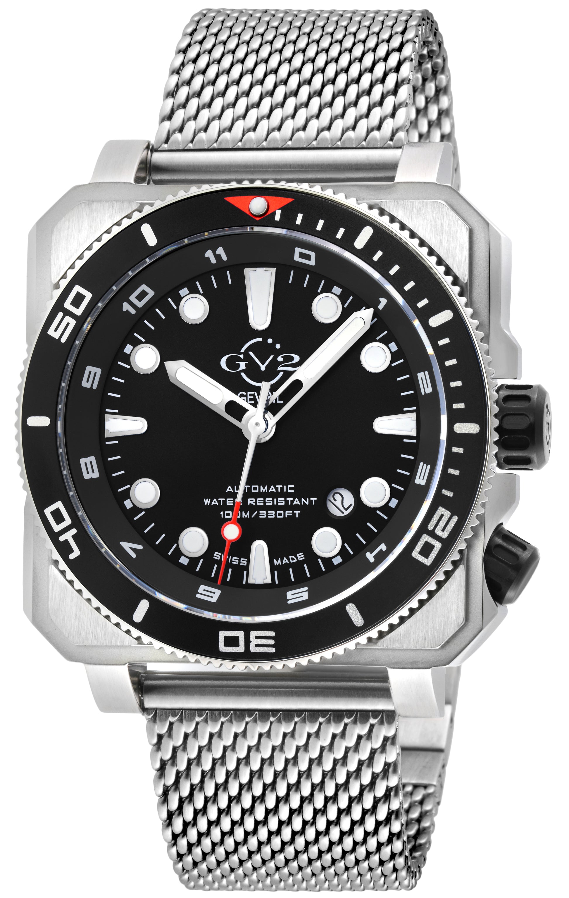 title:GV2 by Gevril Men's XO Submarine 44mm Automatic Watch 4541B;color:Black