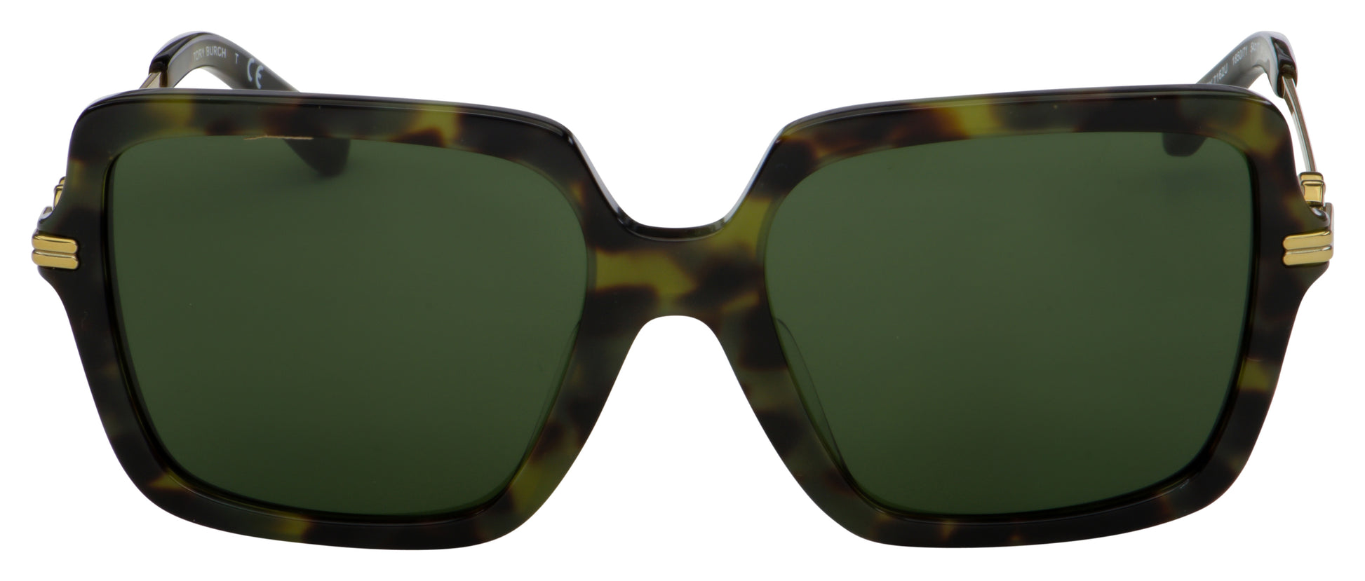 title:Tory Burch Unisex Green Tortoise  Sunglasses TY7162U-185071-54;color:Green Tortoise frame, Green lens