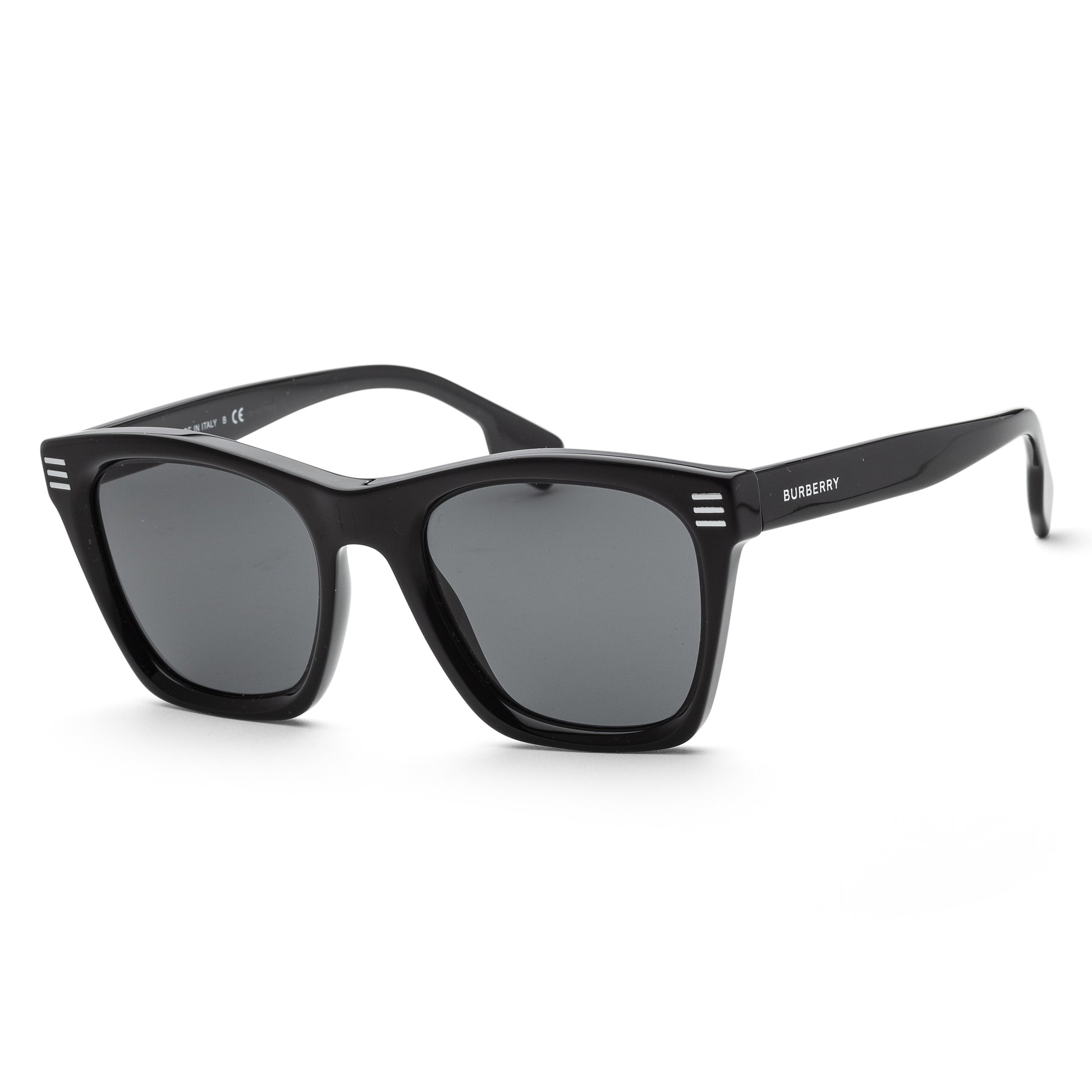 title:Burberry Men's 52mm Black Sunglasses BE4348-300187-52;color:Black frame, Dark Grey lens