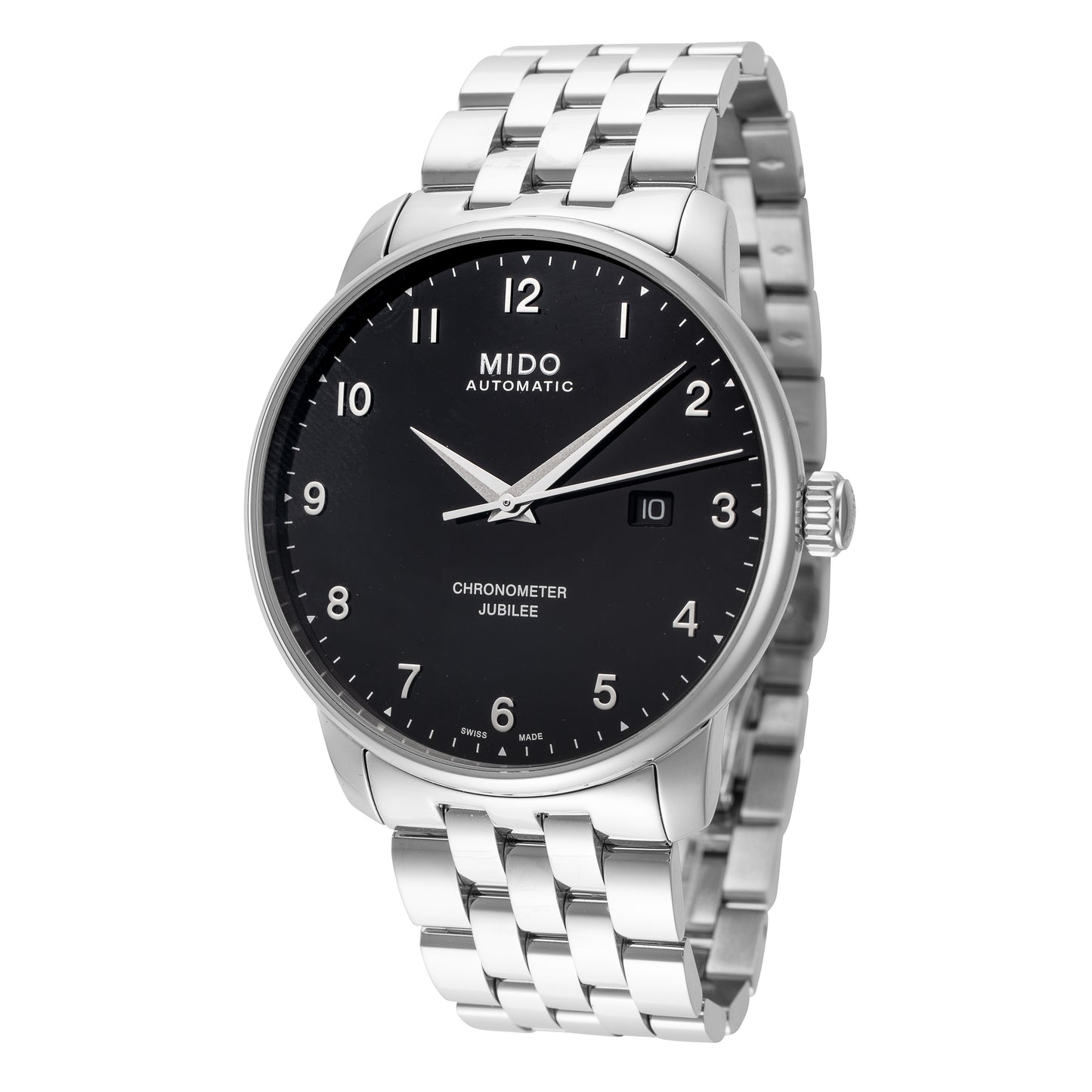 title:Mido Men's M0376081105200 Baroncelli Jubilee 42mm Automatic Watch;color:Silver