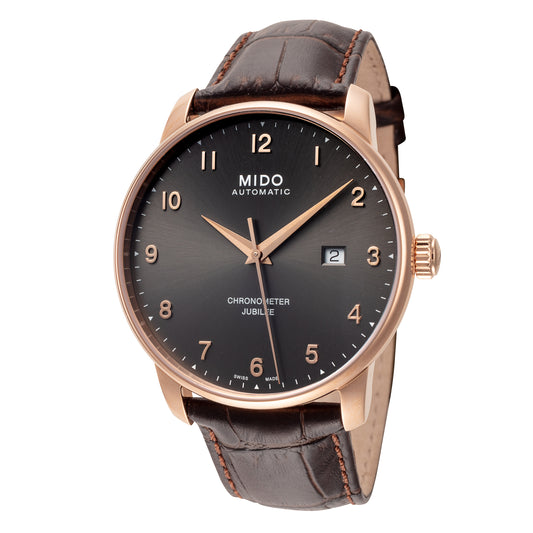 title:Mido Men's M037.608.36.062.00 Baroncelli Jubilee 42mm Automatic Watch;color:Brown