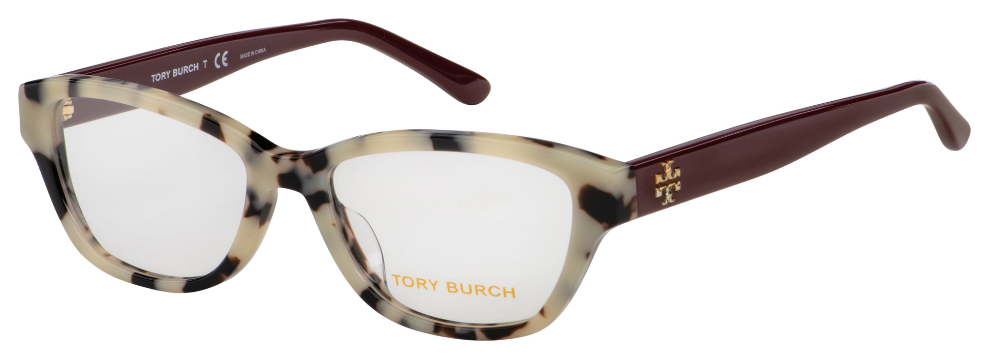 title:Tory Burch Unisex 51mm Dalmatian Tortoise  Opticals TY2114U-1839-51;color:Dalmatian Tortoise frame, Demo Lens