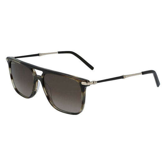 title:Ferragamo Men's 57mm Khaki Sunglasses SF966S-319;color:Khaki frame, Grey Gradient lens