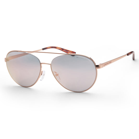 title:Michael Kors Women's 59mm Rose Gold Sunglasses MK1071-11084Z-59;color:Rose Gold frame, Pale Rose Gold Mirror lens