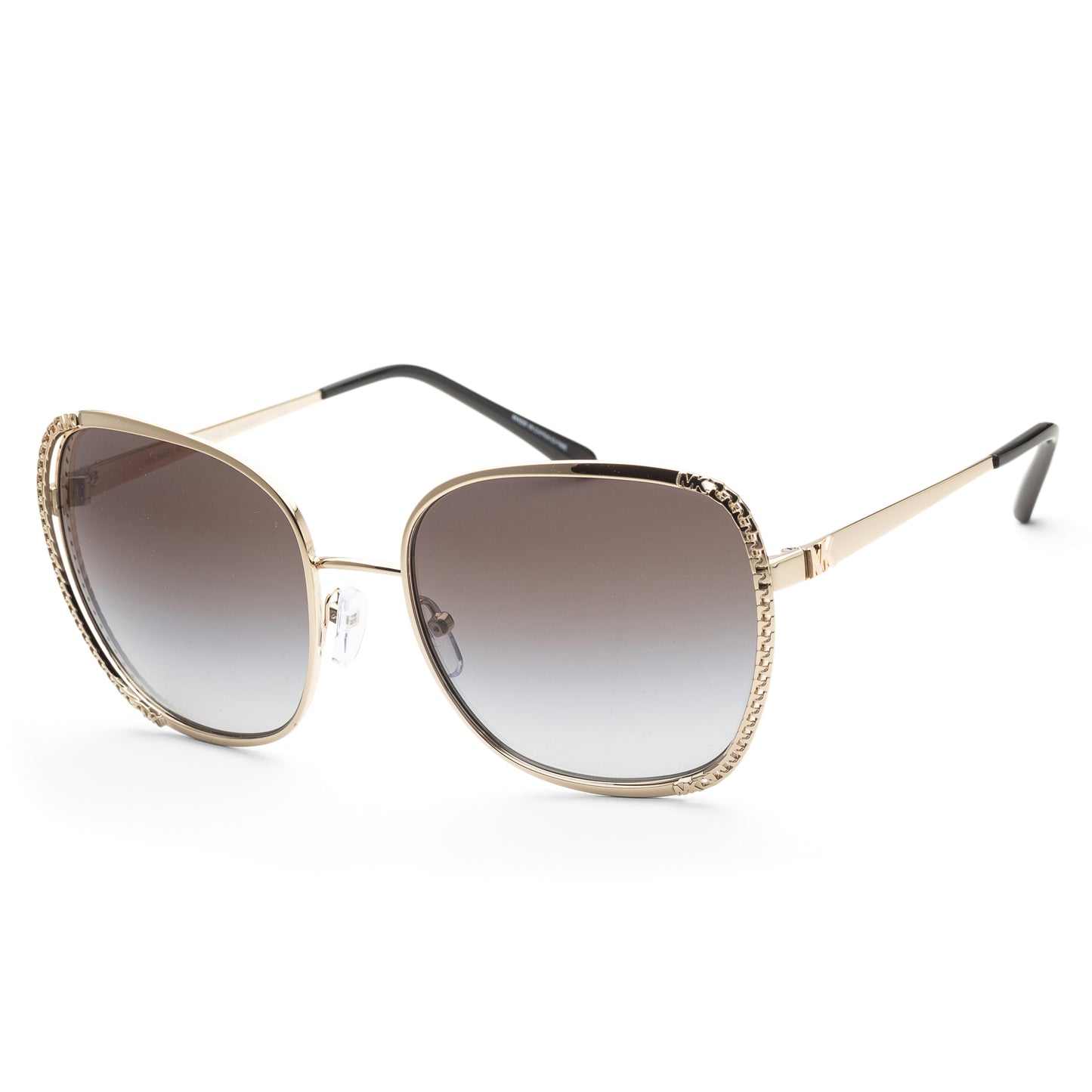 title:Michael Kors Women's 59mm Light Gold Sunglasses MK1090-10148G-59;color:Light Gold frame, Grey Gradient lens