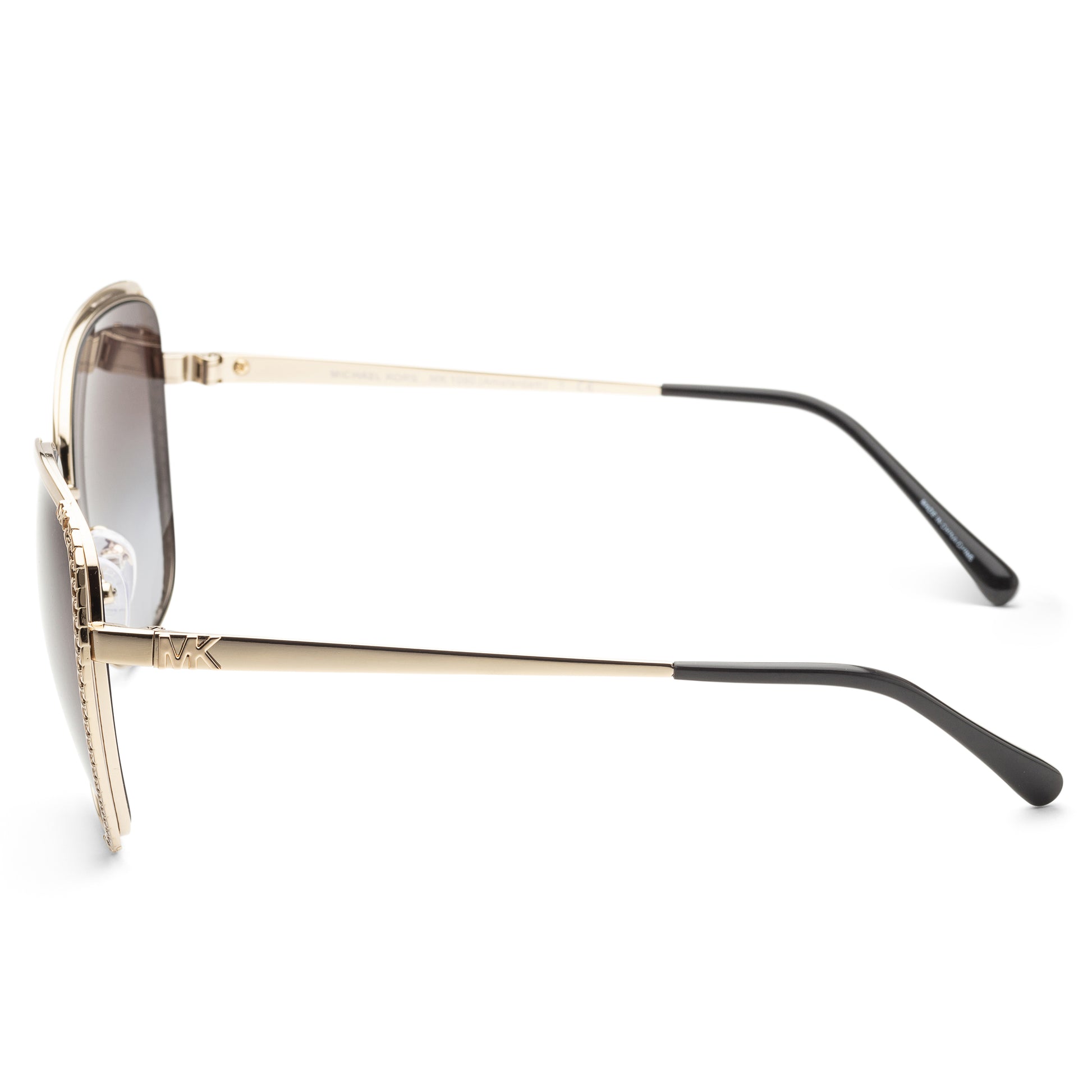 title:Michael Kors Women's 59mm Light Gold Sunglasses MK1090-10148G-59;color:Light Gold frame, Grey Gradient lens