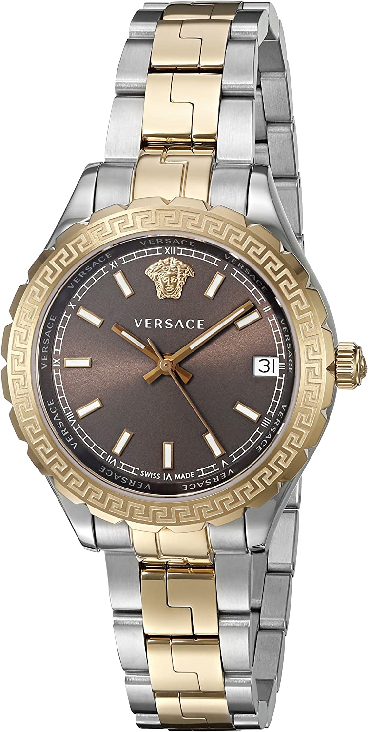 title:Versace Women's V12040015 Hellenyium 35mm Quartz Watch;color:Brown