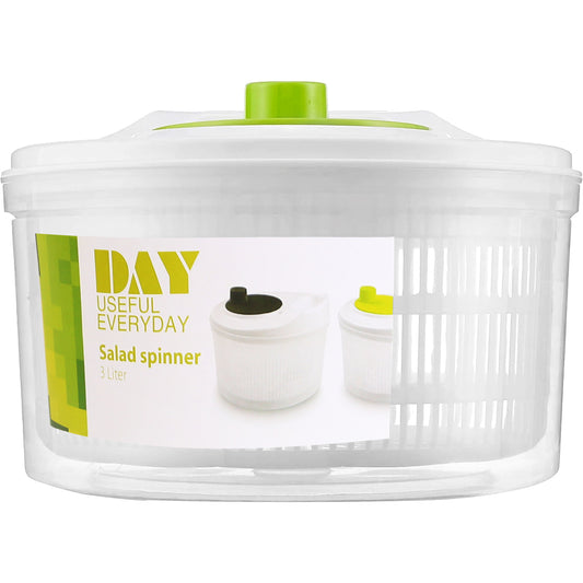 title:3L/0.8Gal Salad Spinner Fruit Vegetable Washer Lettuce Drainer Hand Cranking Vegetable Dryer with Lid for Home Kitchen Fruit Vegetable Washing;color:not applicable