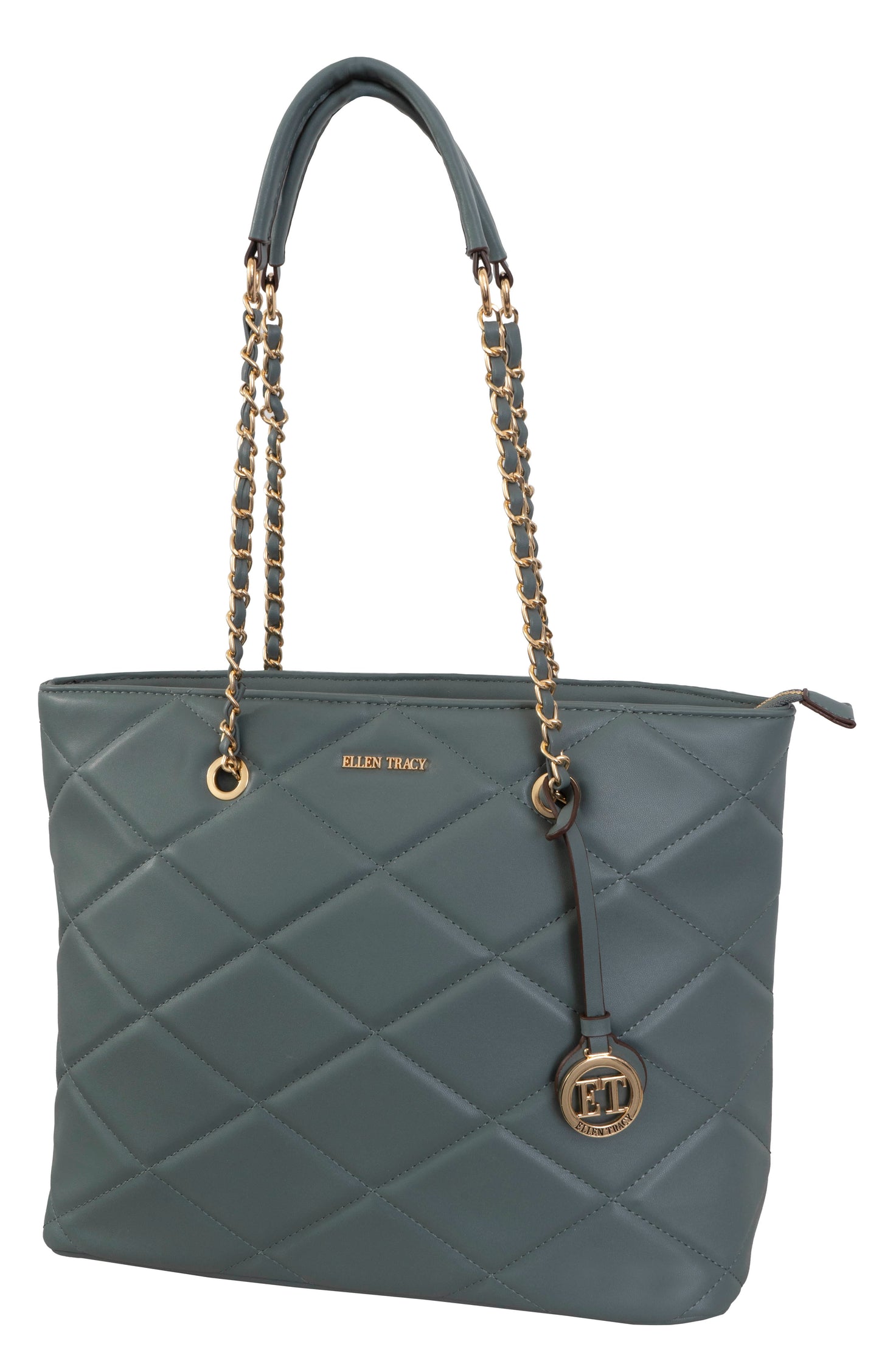 Ellen Tracy Smooth Diamond Quilted Tote ETH2179-104-SA