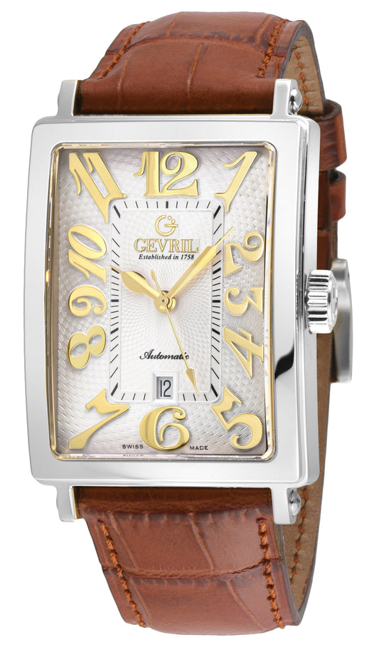 title:Gevril Men's Avenue of Americas 28mm Automatic Watch 15005-5;color:White