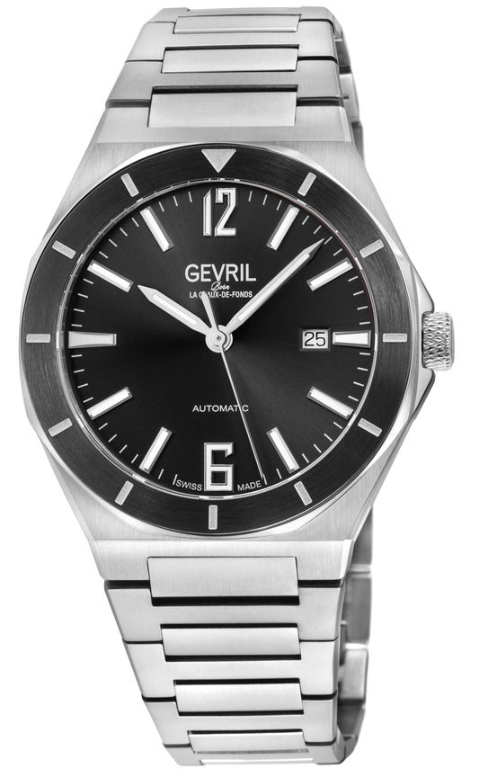 title:Gevril Men's High Line 43mm Automatic Watch 48400B;color:Black