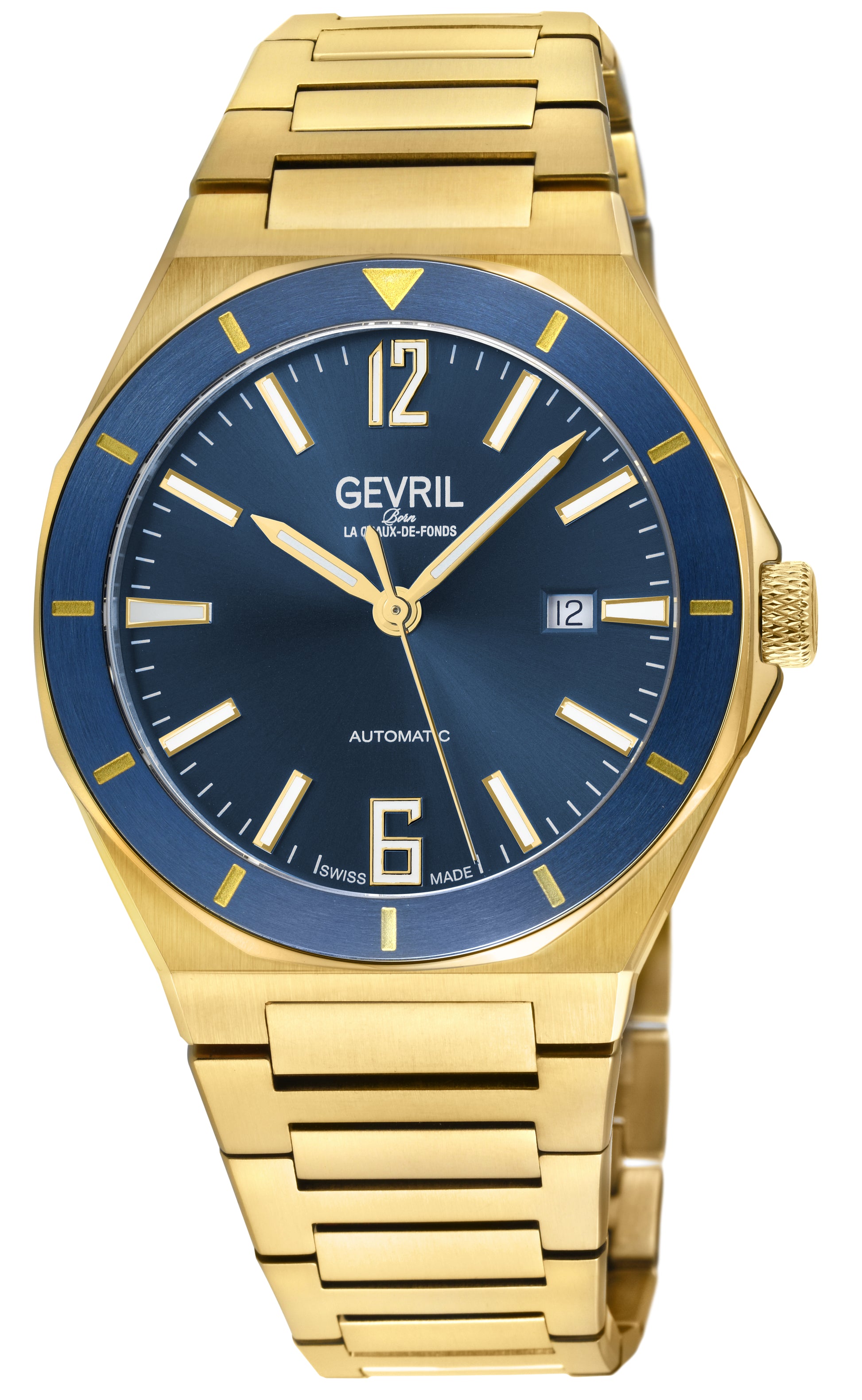 title:Gevril Men's High Line 43mm Automatic Watch 48402B;color:Blue