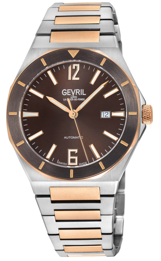 title:Gevril Men's High Line 43mm Automatic Watch 48403B;color:Brown