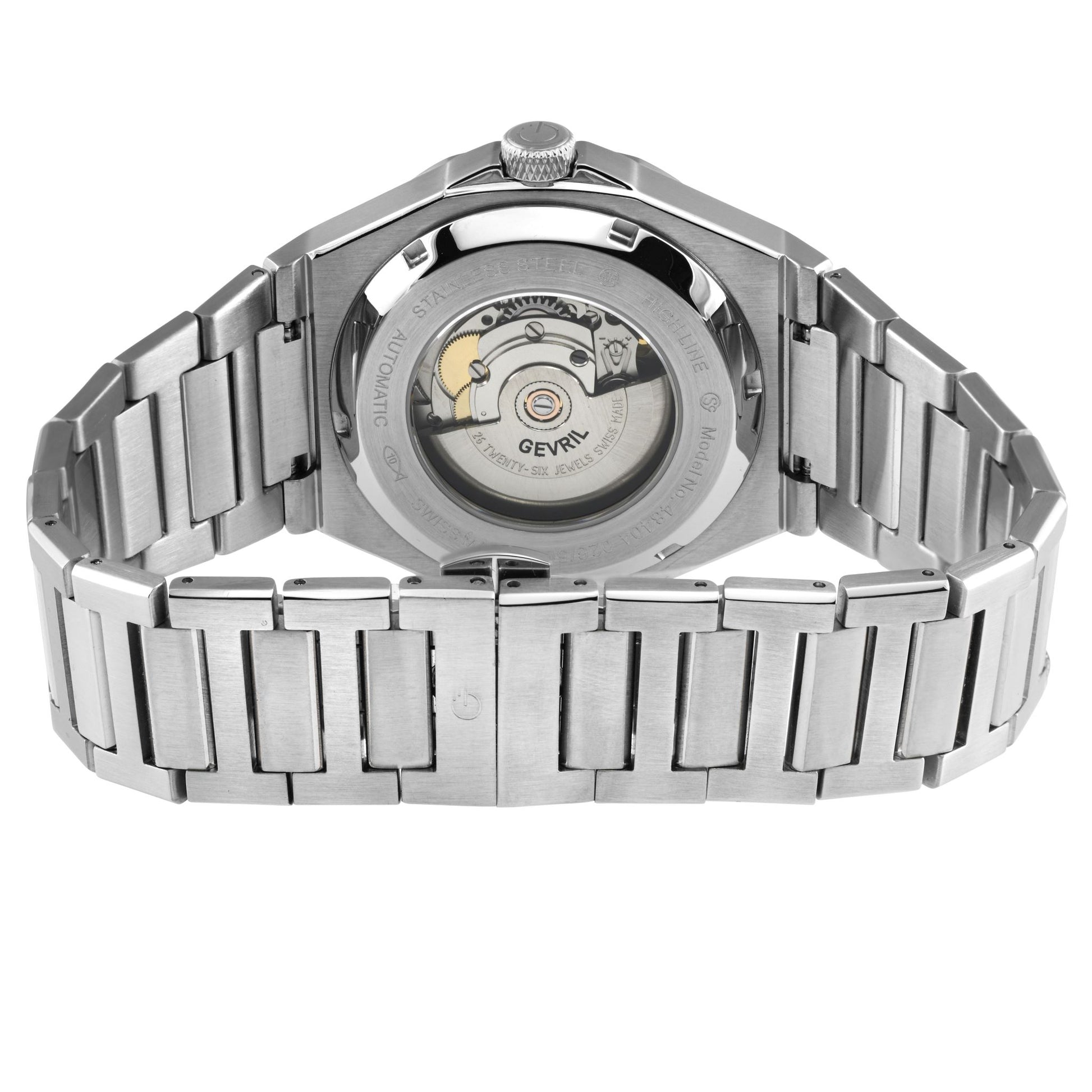 title:Gevril Men's High Line 43mm Automatic Watch 48404B;color:Silver