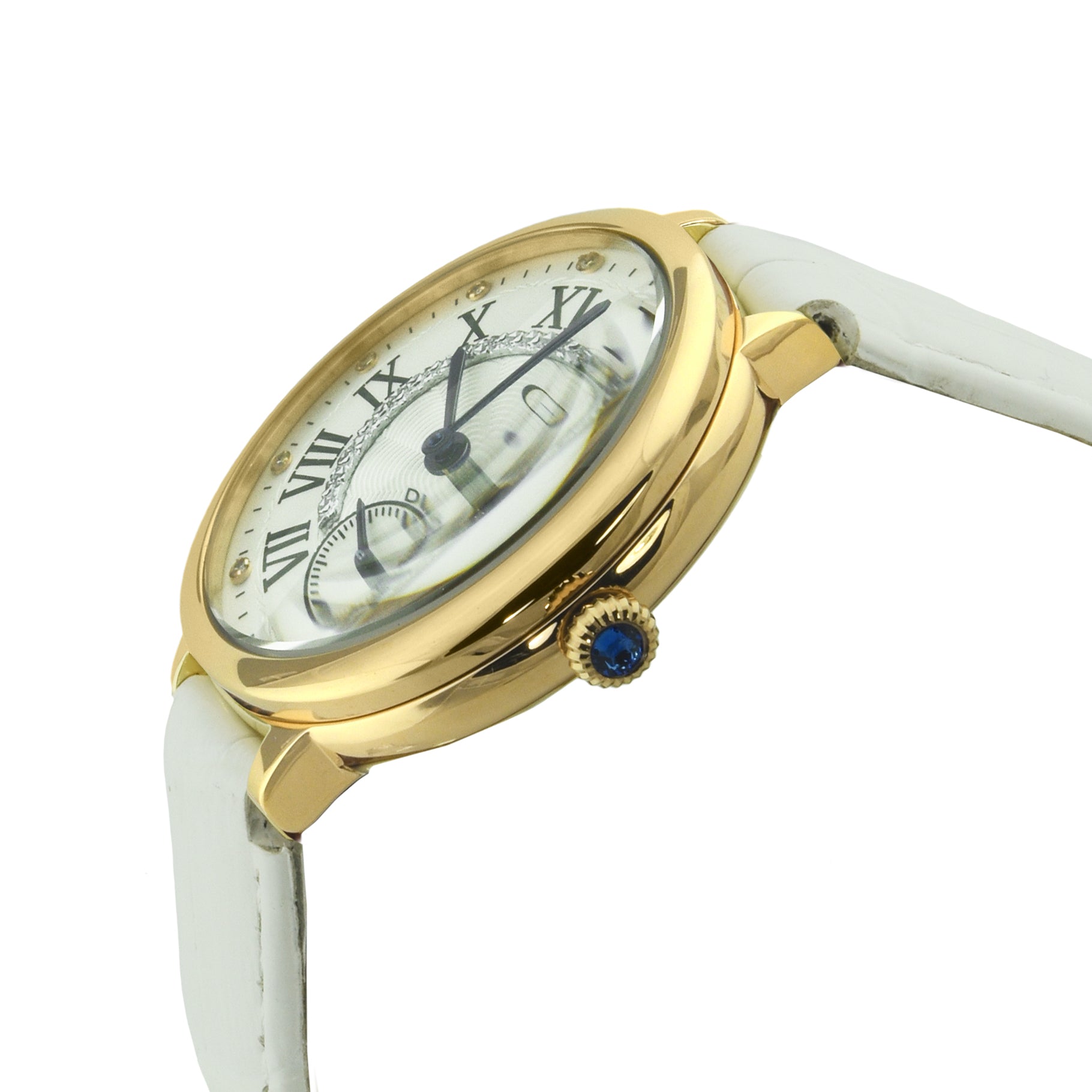 title:GV2 by Gevril Women's Rome 36mm Quartz Watch 12202;color:White