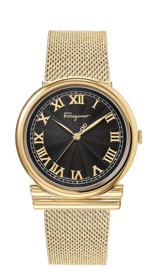 title:Ferragamo Women's Gancino 34mm Quartz Watch SFUF00521;color:Black