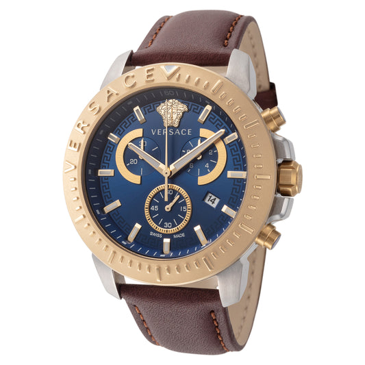 Versace Men's New Chrono 45mm Quartz Watch VE2E00221 - Ruumur